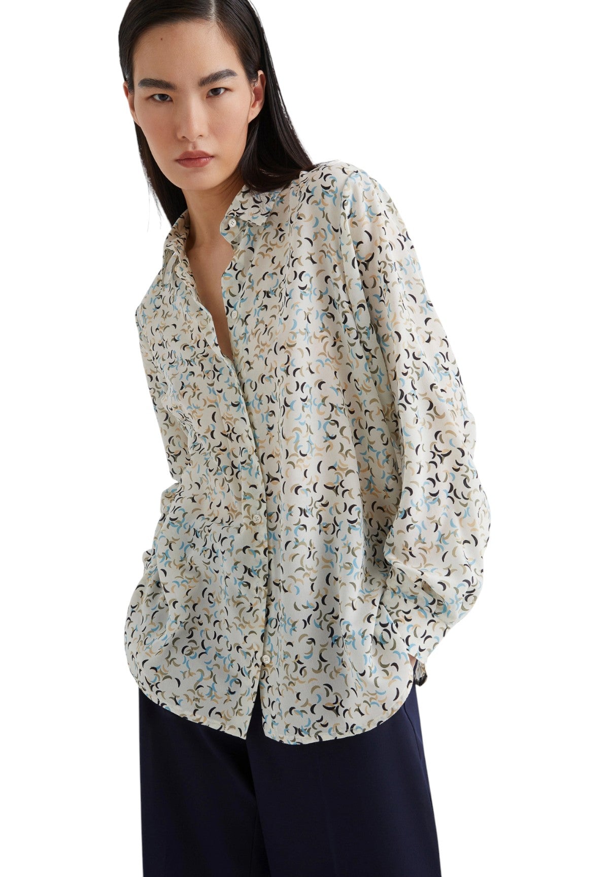 Camicia a Maniche Lunghe 2523116161200 TUNDRA Bianco Lana