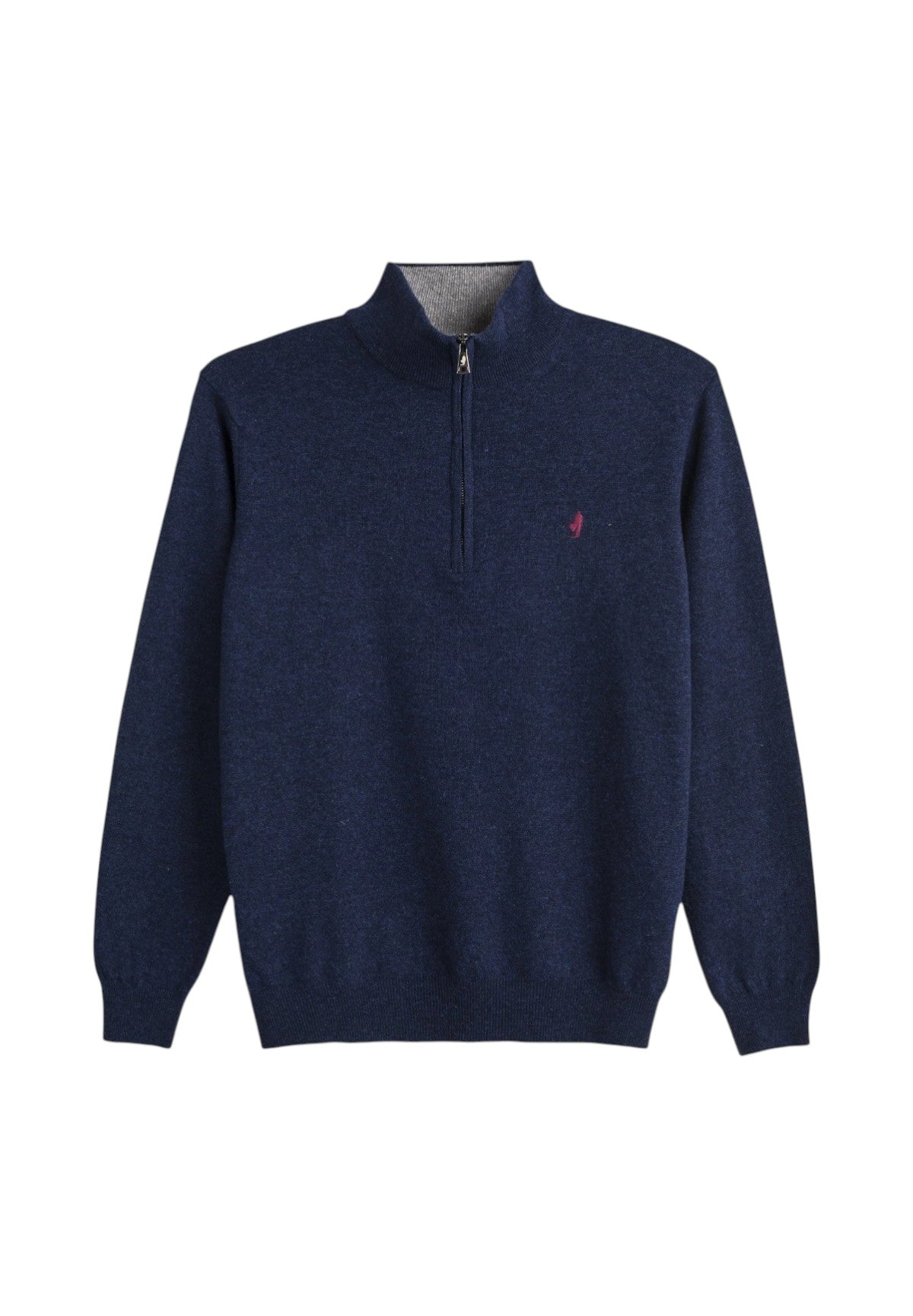 Maglione Collo Alto G12 Lambswool Half-Zip Knit 11MKN103-03501 Blue Navy