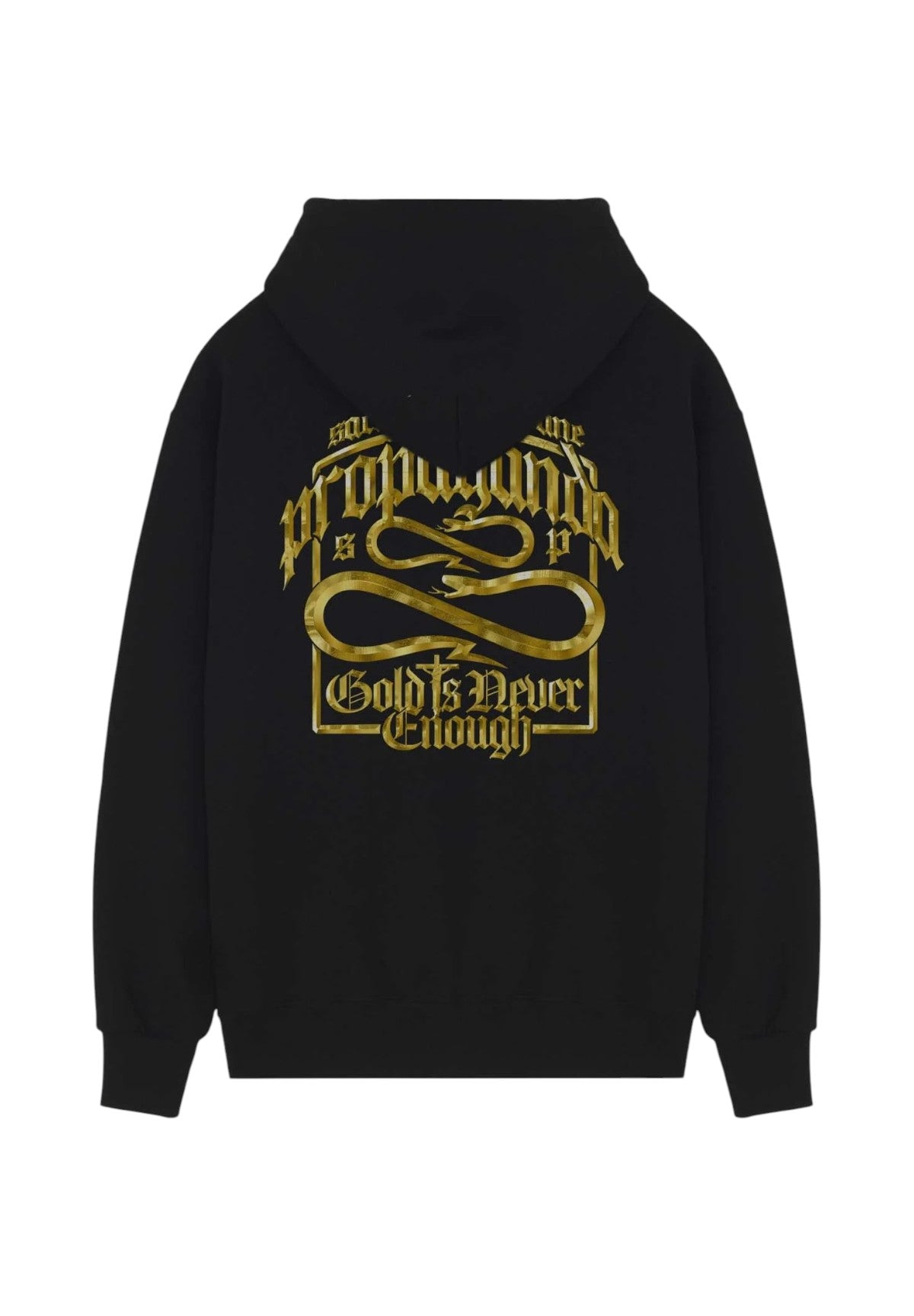 Felpa Pullover con Cappuccio Label Gold 25FWPRFE447 Nero