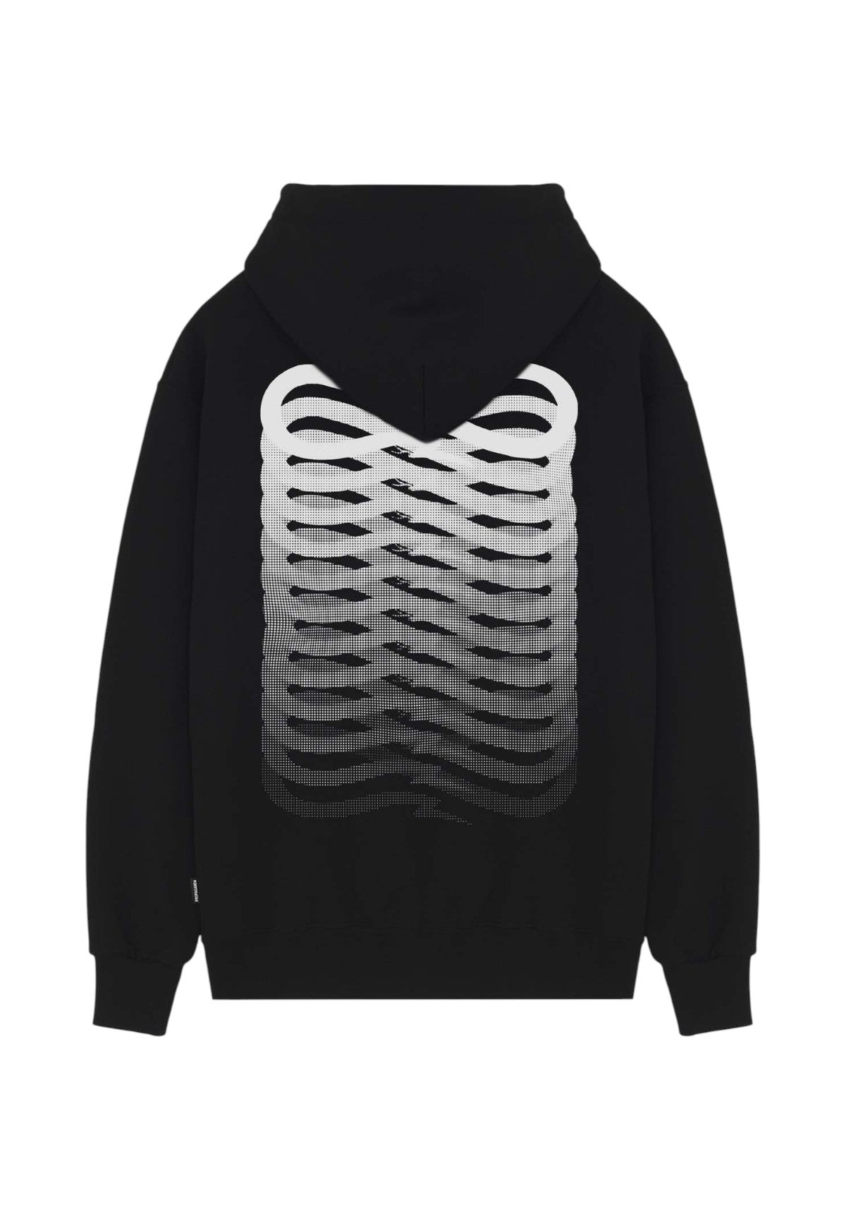 Felpa Pullover con Cappuccio Ribs 25FWPRFE458 Nero