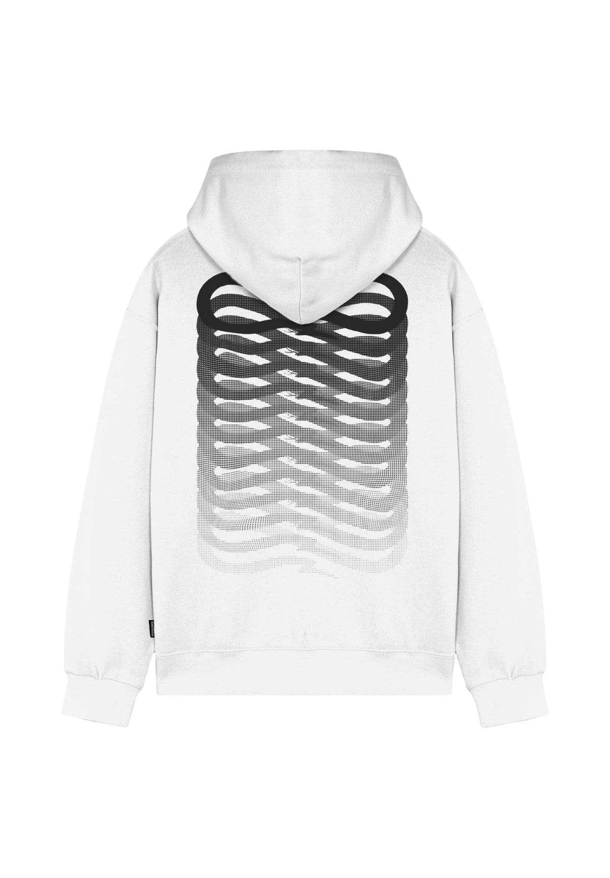 Felpa Pullover con Cappuccio Ribs 25FWPRFE461 Bianco