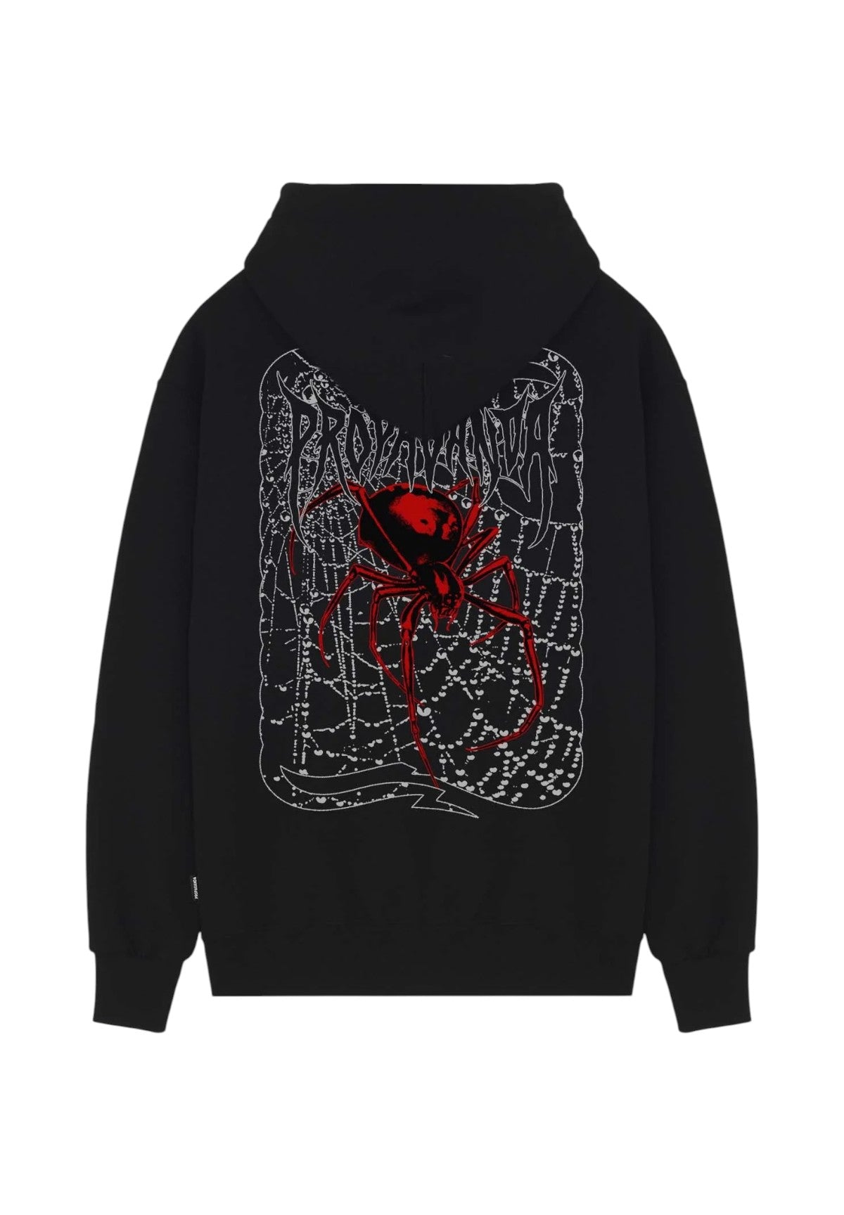 Felpa Pullover con Cappuccio Ribs Spider 25FWPRFE475 Nero