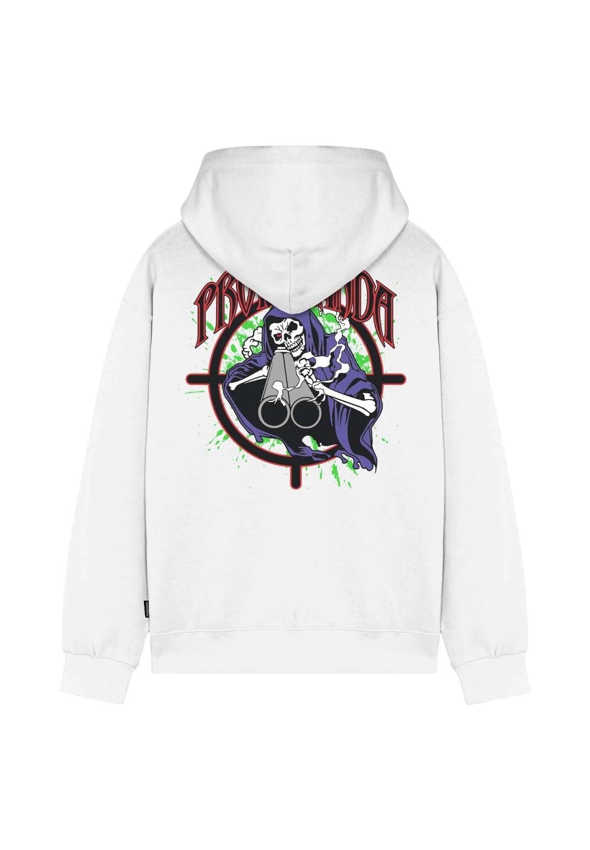 Felpa Pullover con Cappuccio Triangle Shooter 25FWPRFE479 Bianco