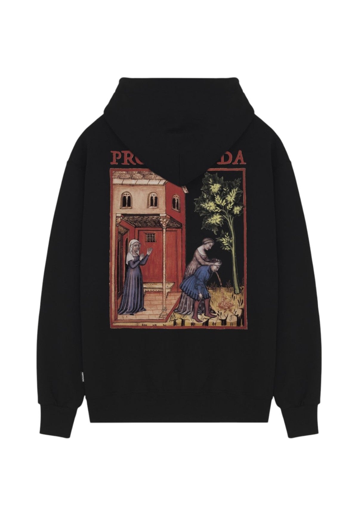 Felpa Pullover con Cappuccio Puke 25FWPRFE517 Nero