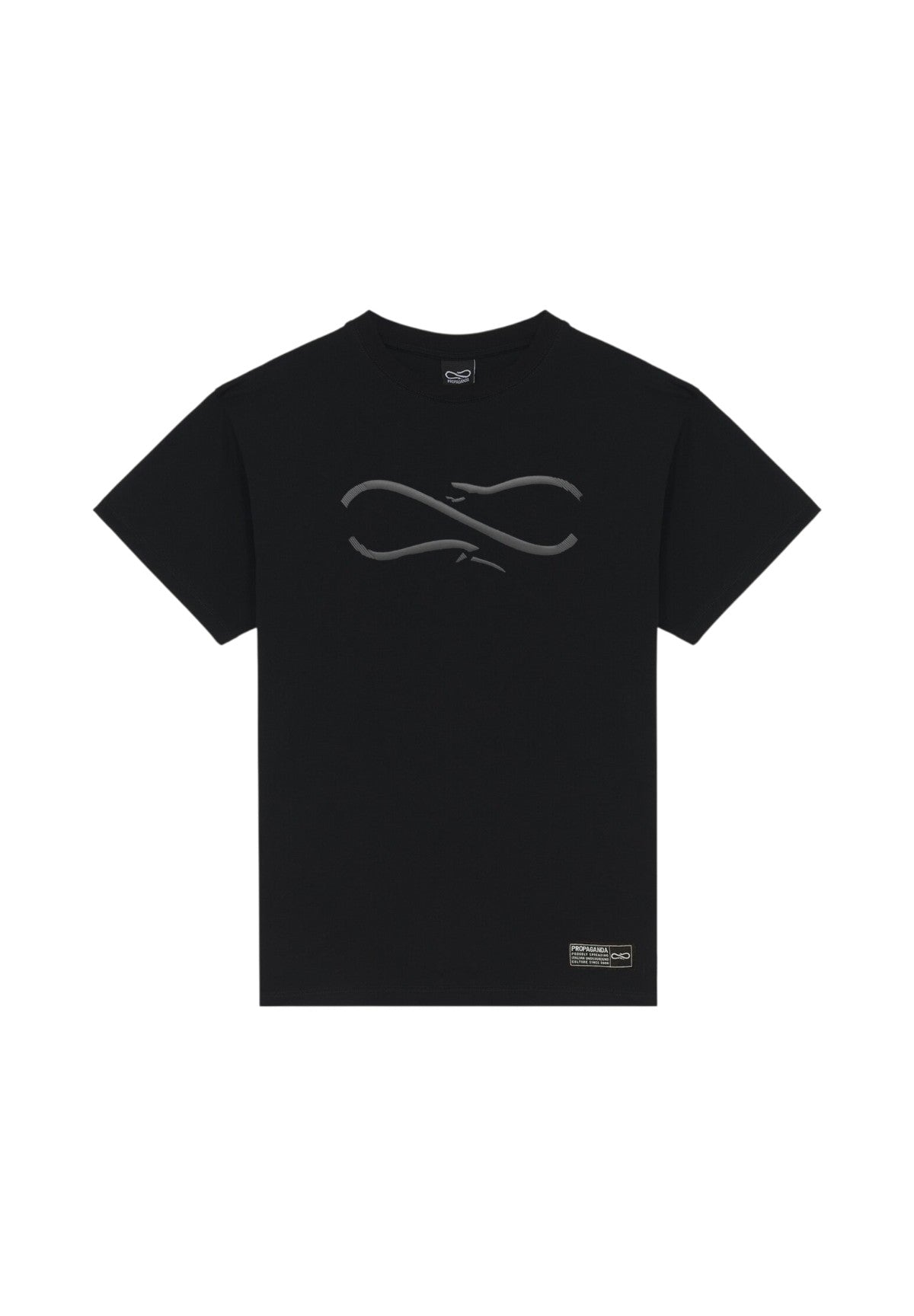 T-shirt a Maniche Corte Logo Embossed 25FWPRTS525 Nero