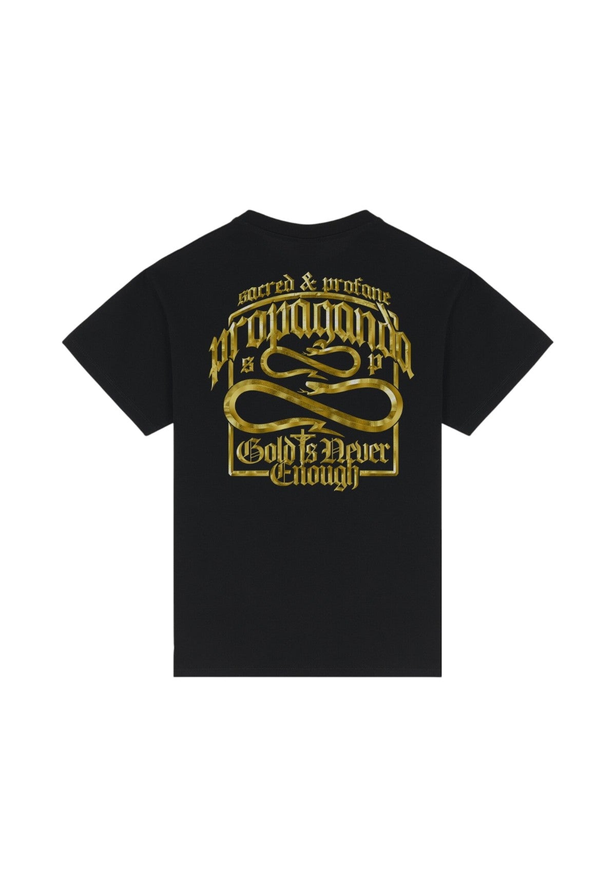 T-shirt a Maniche Corte Label Gold 25FWPRTS539 Nero