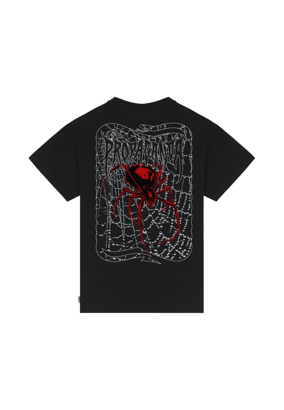 T-shirt a Maniche Corte Ribs Spider 25FWPRTS571 Nero