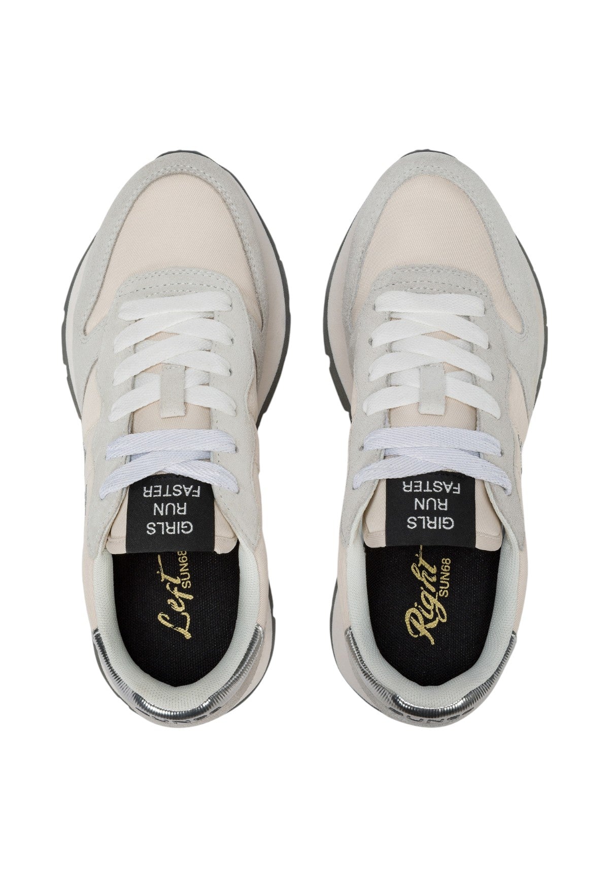 Sneakers Ally Gold Silver Z45202 Bianco Panna