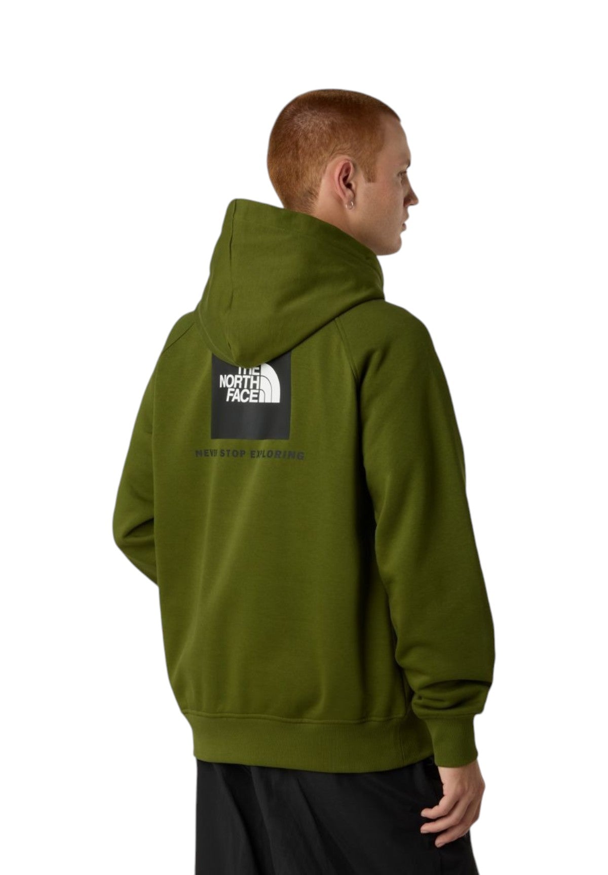 Felpa Pullover con Cappuccio Raglan Box NSE NF0A89F9 Verde