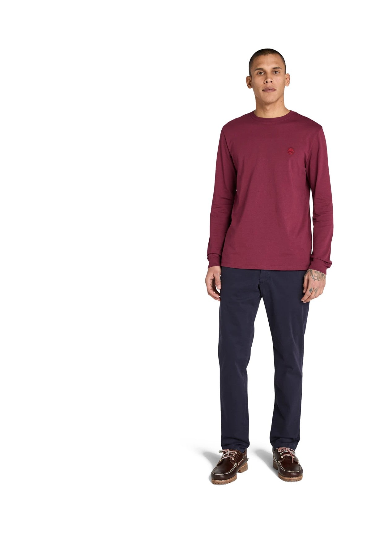 T-shirt a Maniche Lunghe Dunstan River TB0A2BQ3 Burgundy