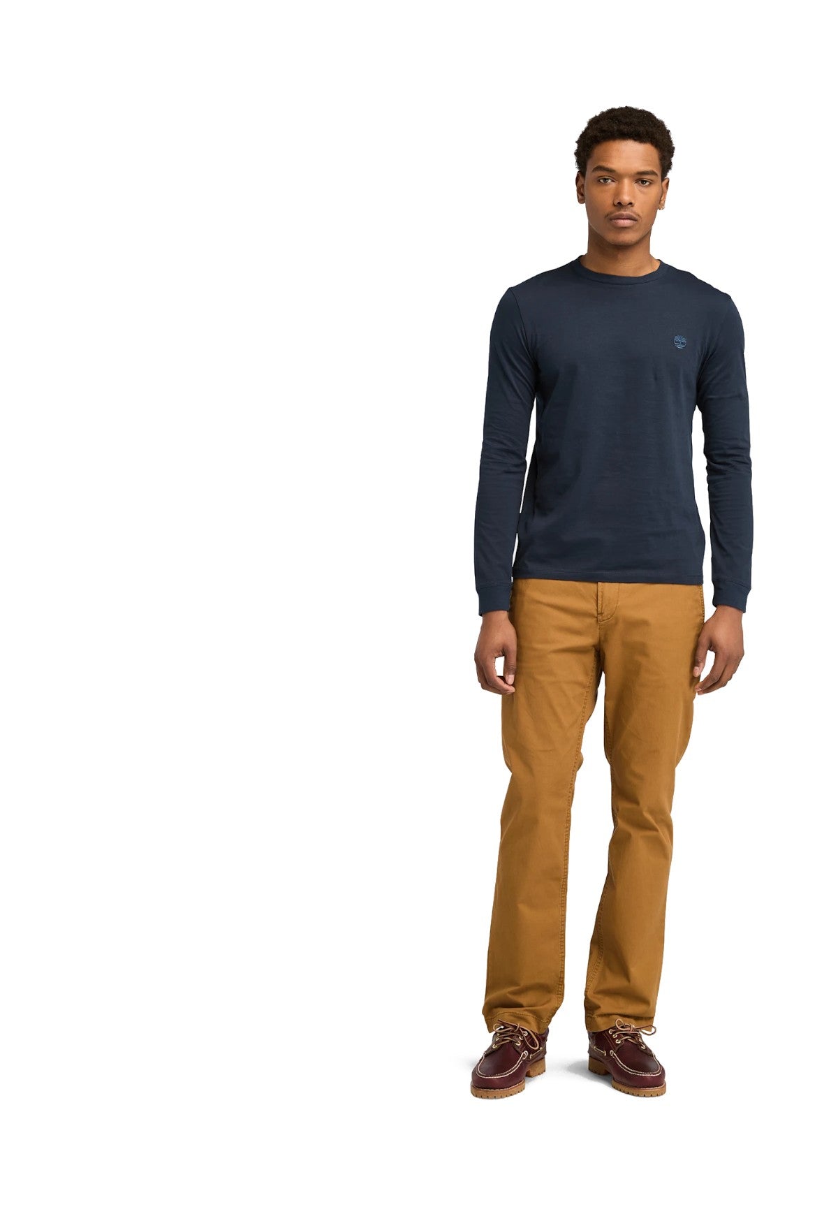 T-shirt a Maniche Lunghe Dunstan River TB0A2BQ3 Dark Sapphire, Dark Denim