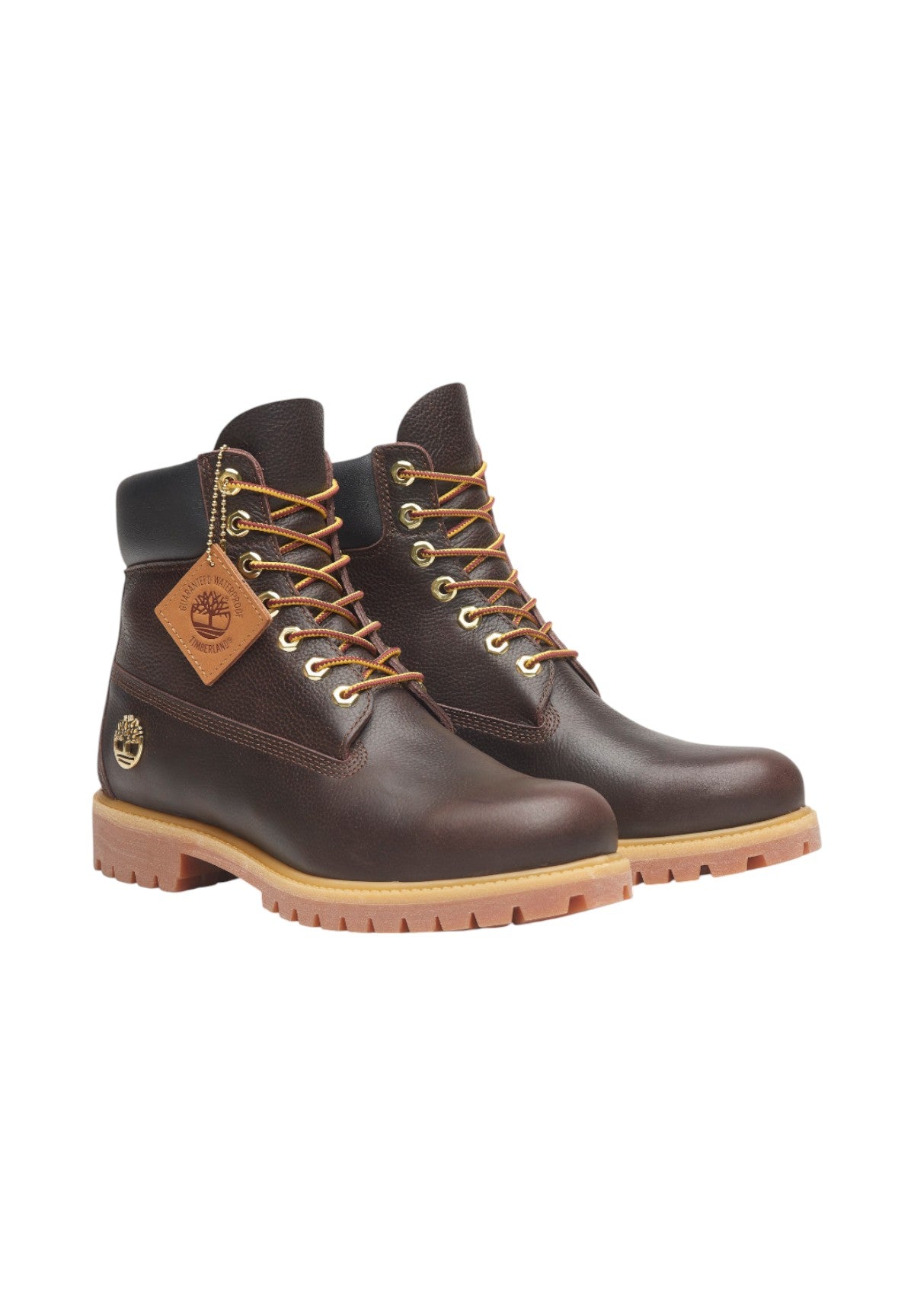 Scarponcini Timberland Premium 6 Inch Lace Up TB0A2P6W Dk Brown Full Grain W Blk