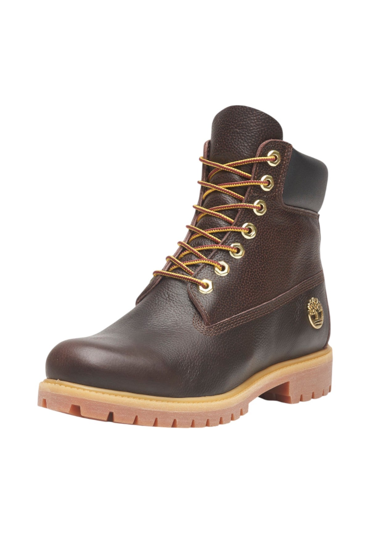 Scarponcini Timberland Premium 6 Inch Lace Up TB0A2P6W Dk Brown Full Grain W Blk