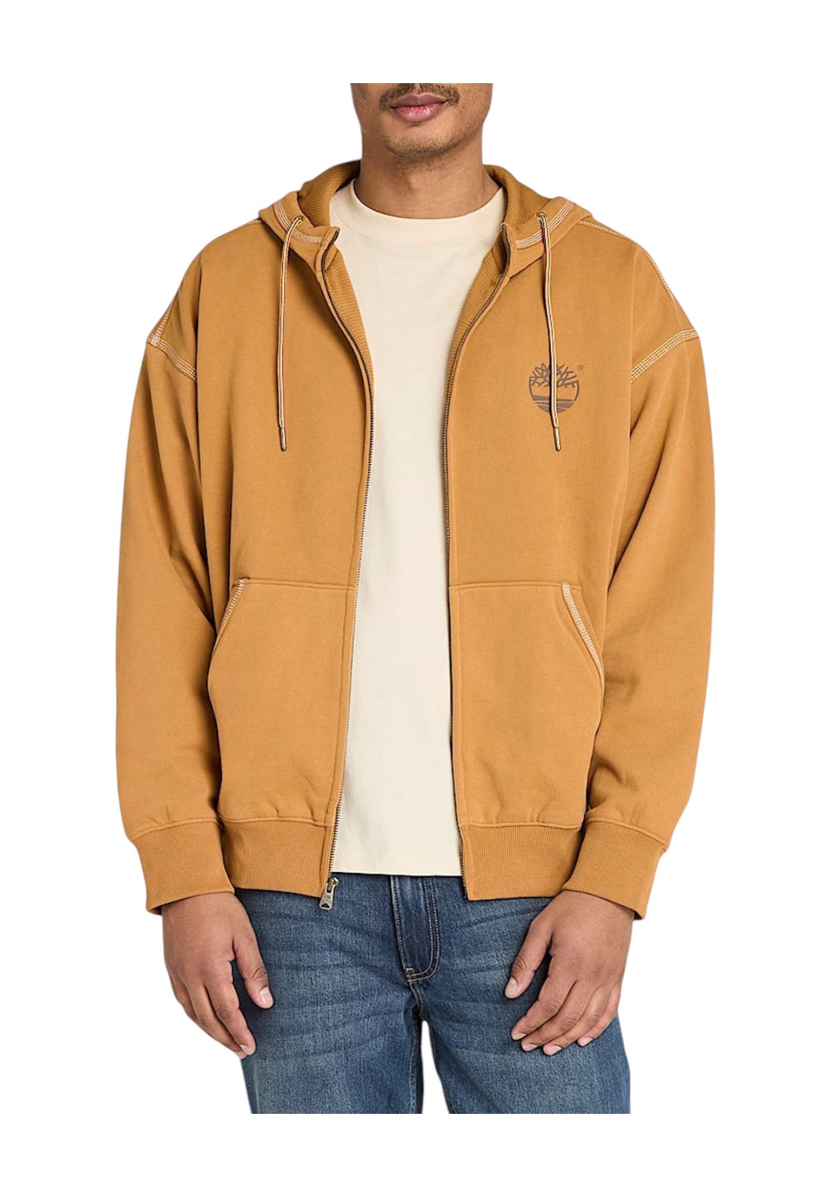 Felpa Full-Zip con Cappuccio #10061 TB0A5MEX Wheat Boot