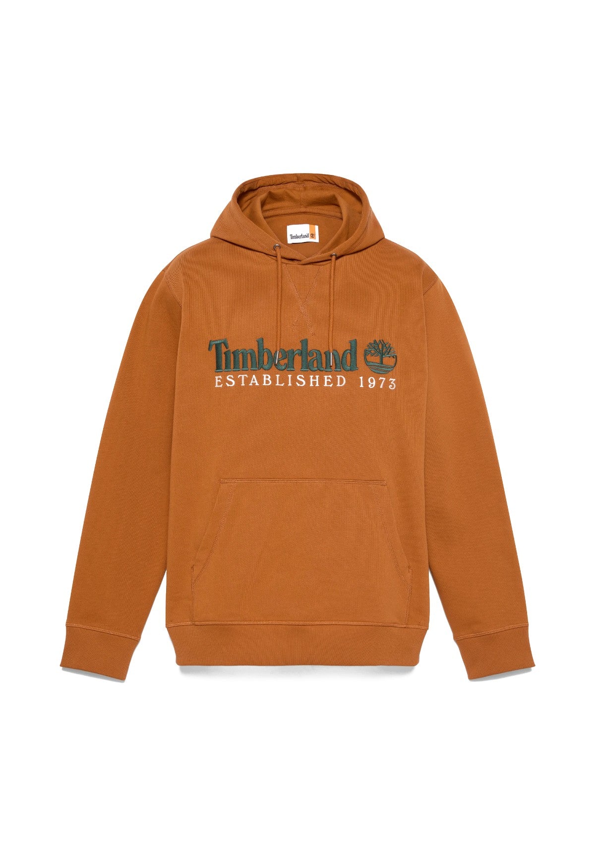 Felpa Pullover con Cappuccio Established 1973 Embroidered Logo TB0A5MX8 Leather Brown
