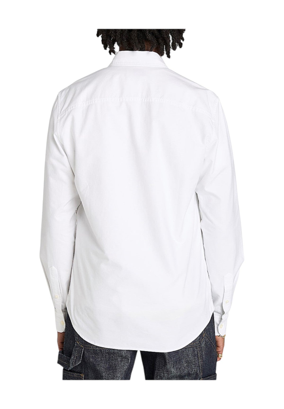 Camicia a Maniche Lunghe Oxford TB0A6GPN White yd