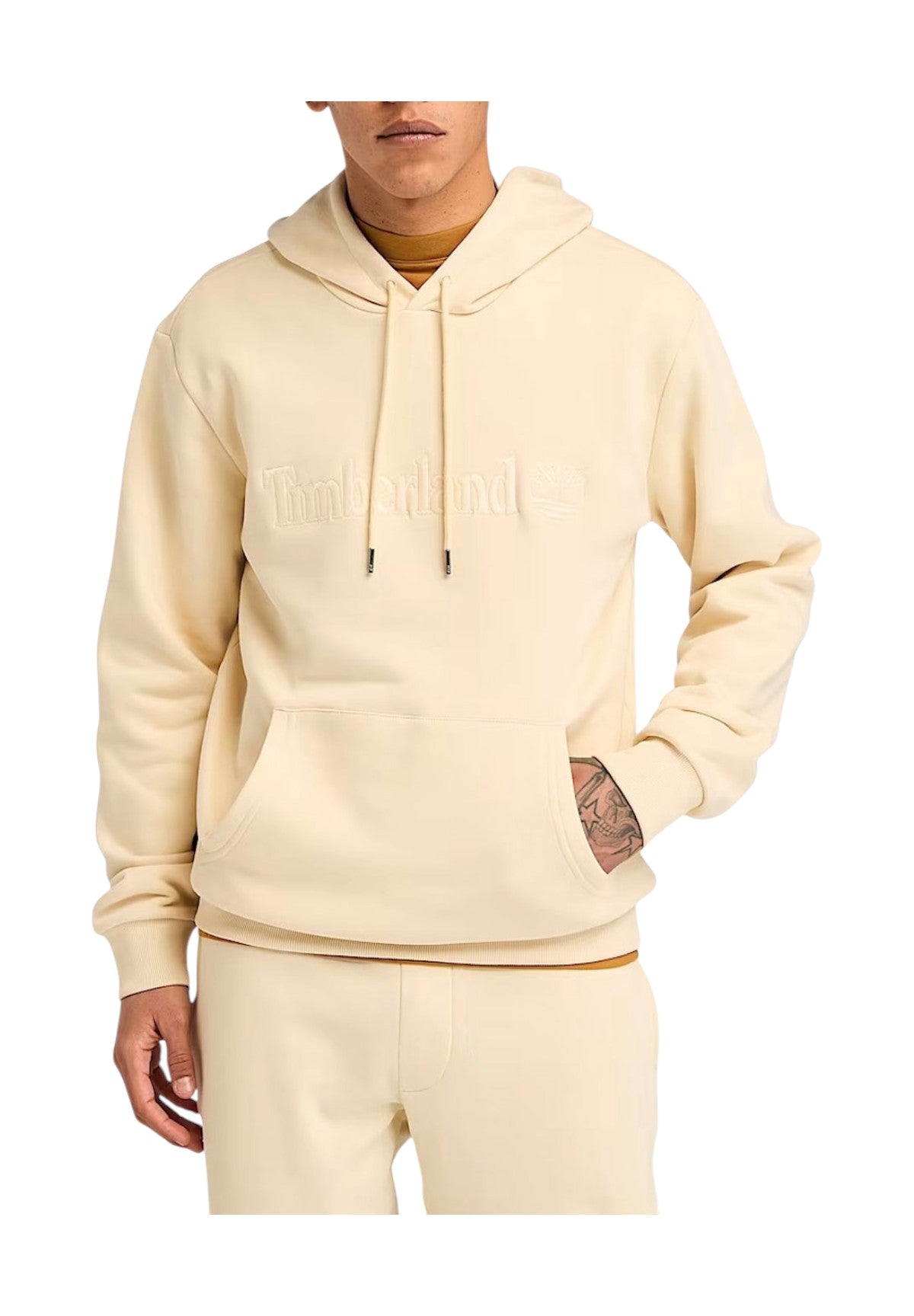 Felpa Pullover con Cappuccio Hampthon TB0A6VFJ Angora
