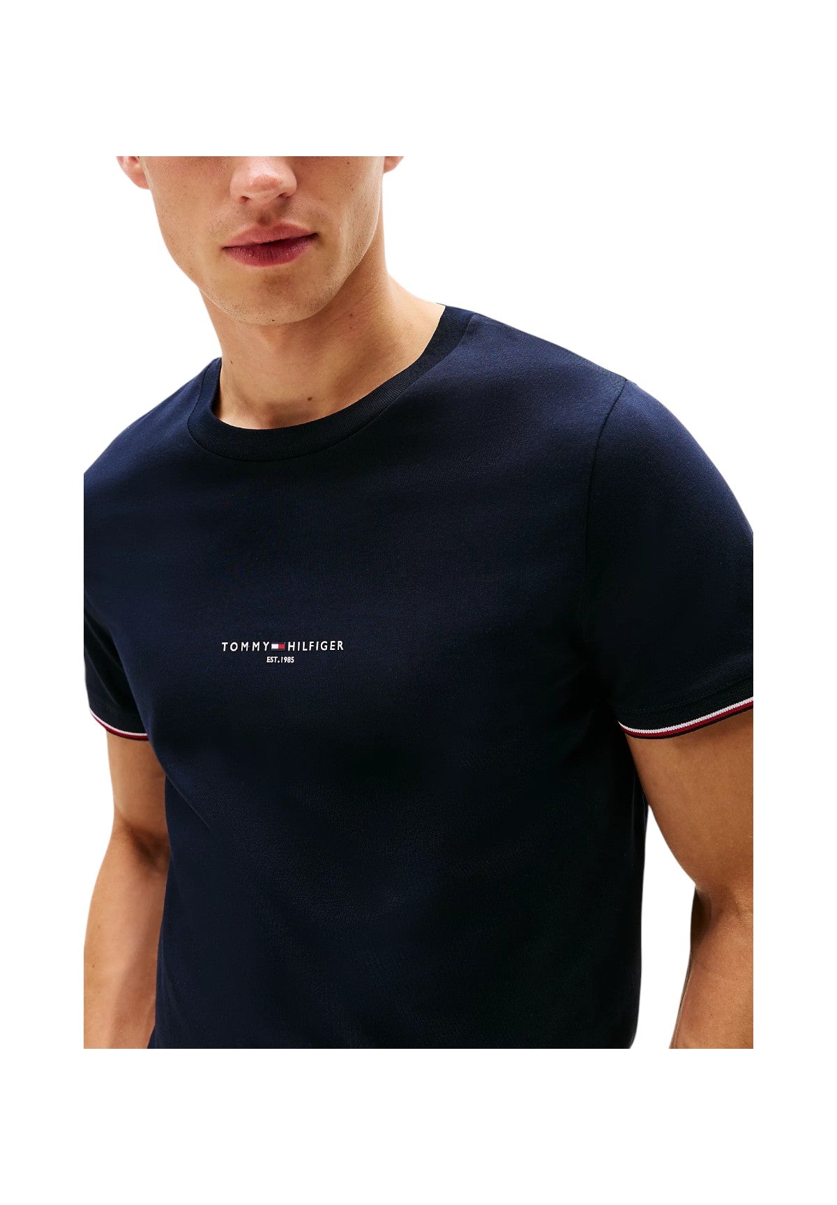 T-shirt a Maniche Corte Tommy Logo Tipped Te MW0MW32584 Desert Sky