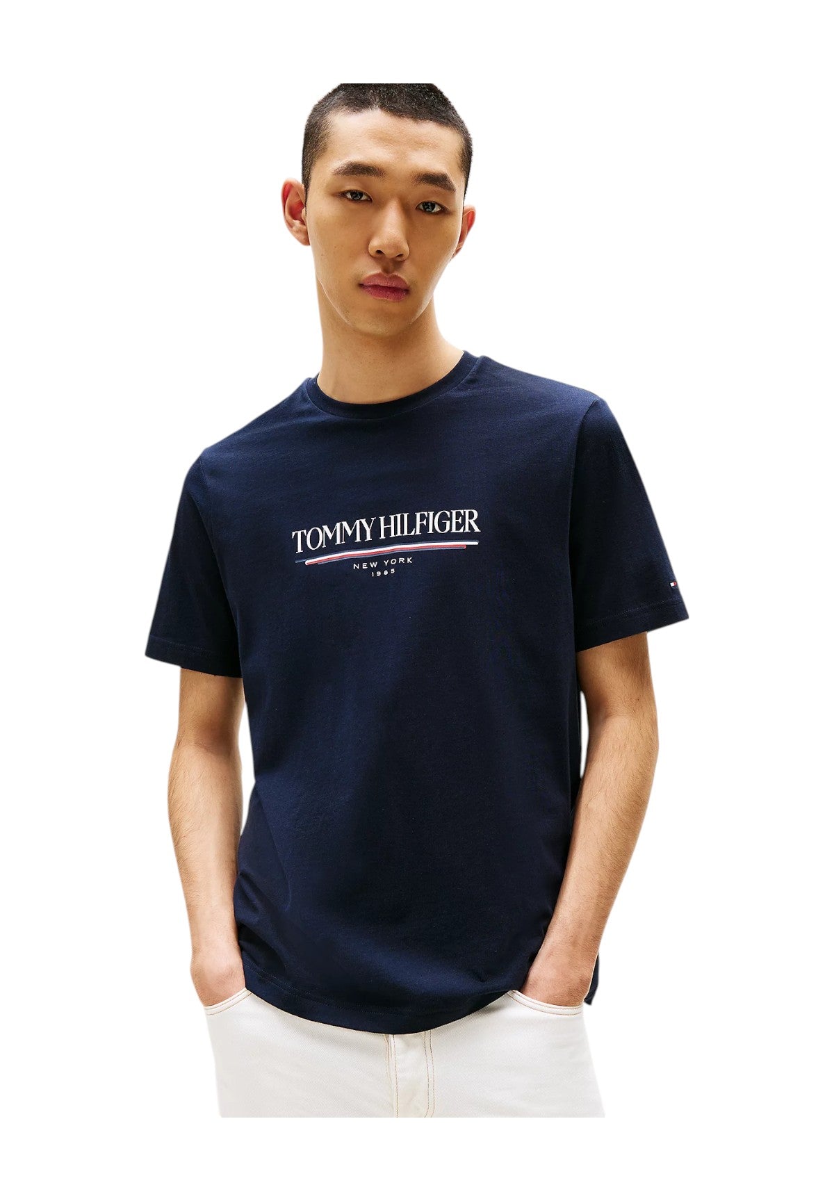 T-shirt a Maniche Corte Brand Love Hilfiger MW0MW40324 Desert Sky