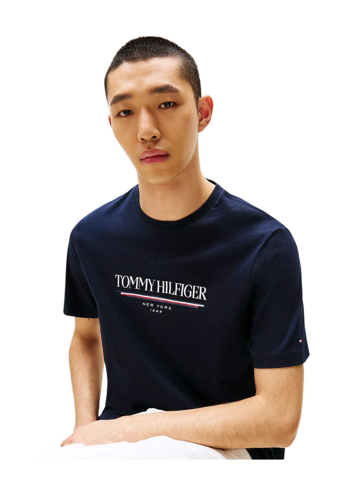 T-shirt a Maniche Corte Brand Love Hilfiger MW0MW40324 Desert Sky