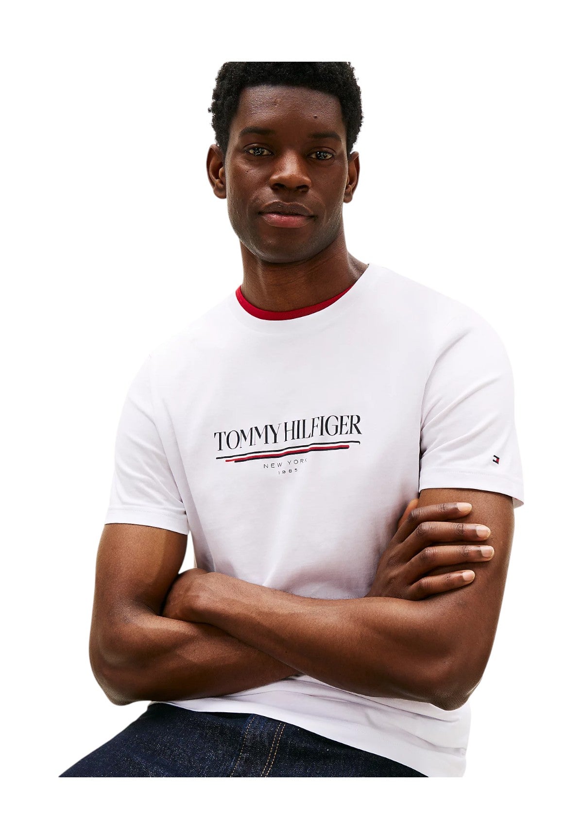 T-shirt a Maniche Corte Brand Love Hilfiger MW0MW40324 White