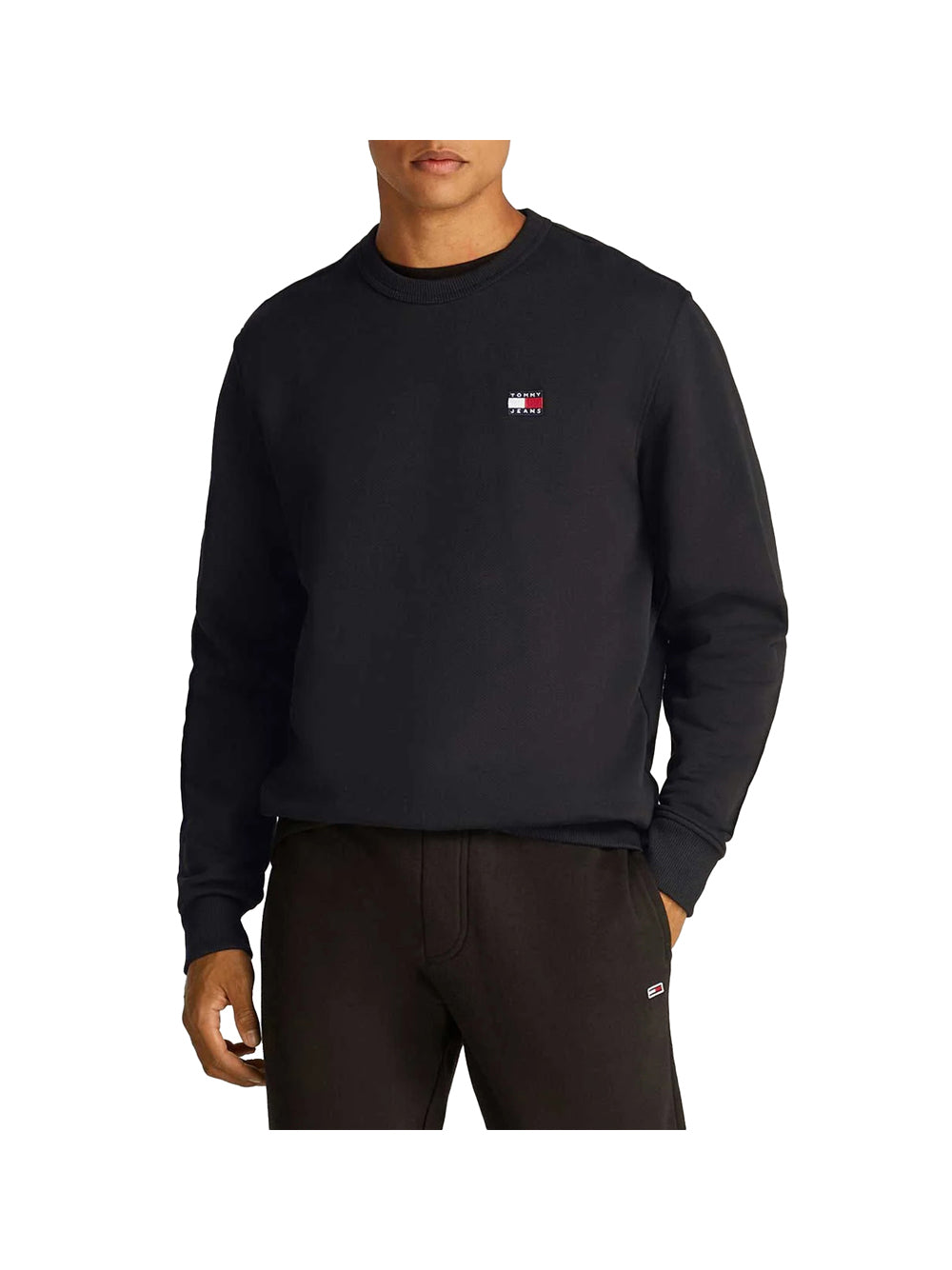 Felpa Girocollo Tjm Reg Badge Crew E DM0DM20660 Black