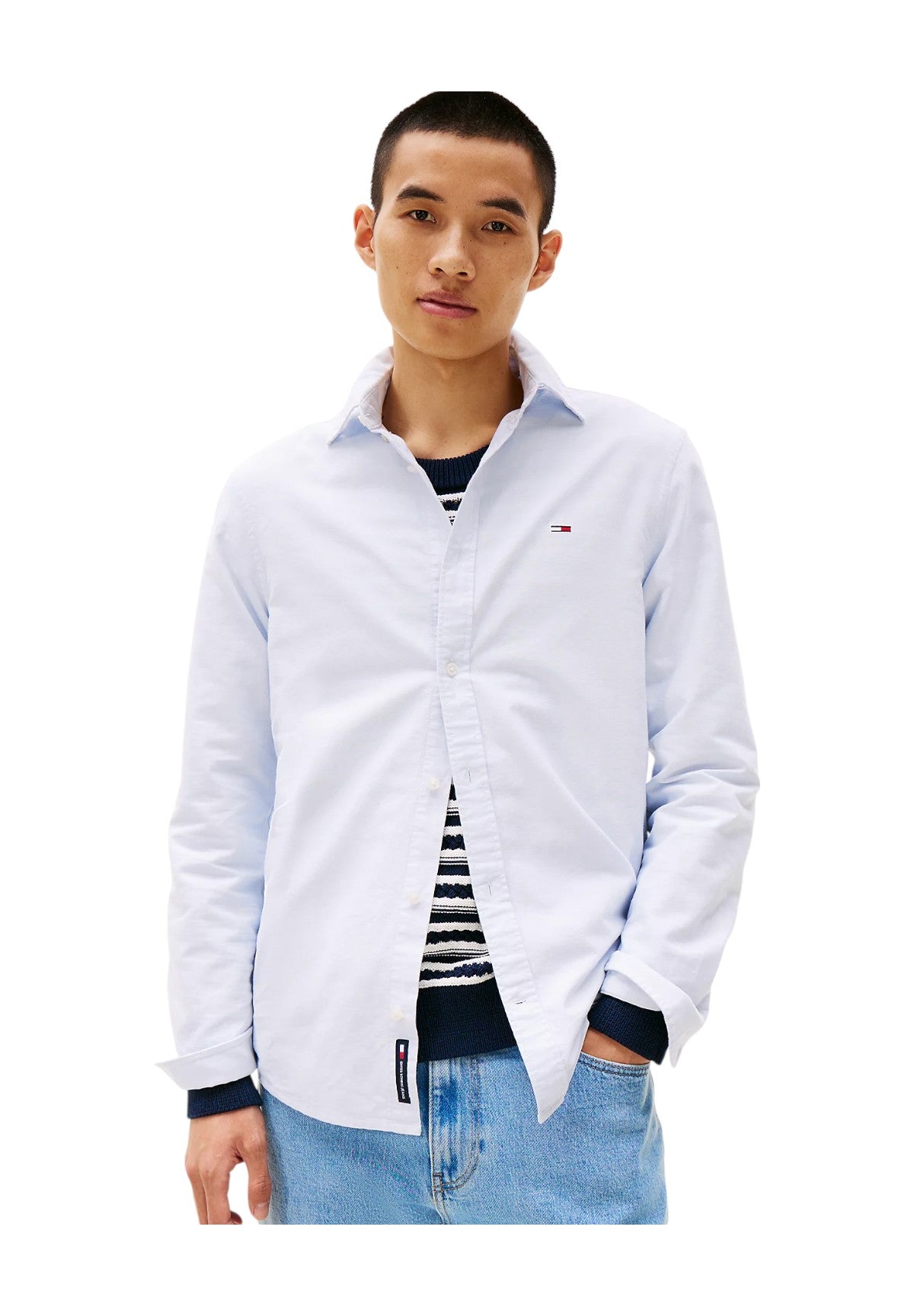 Camicia a Maniche Lunghe Tjm Reg Oxford Shirt DM0DM21298 Sweet Blue