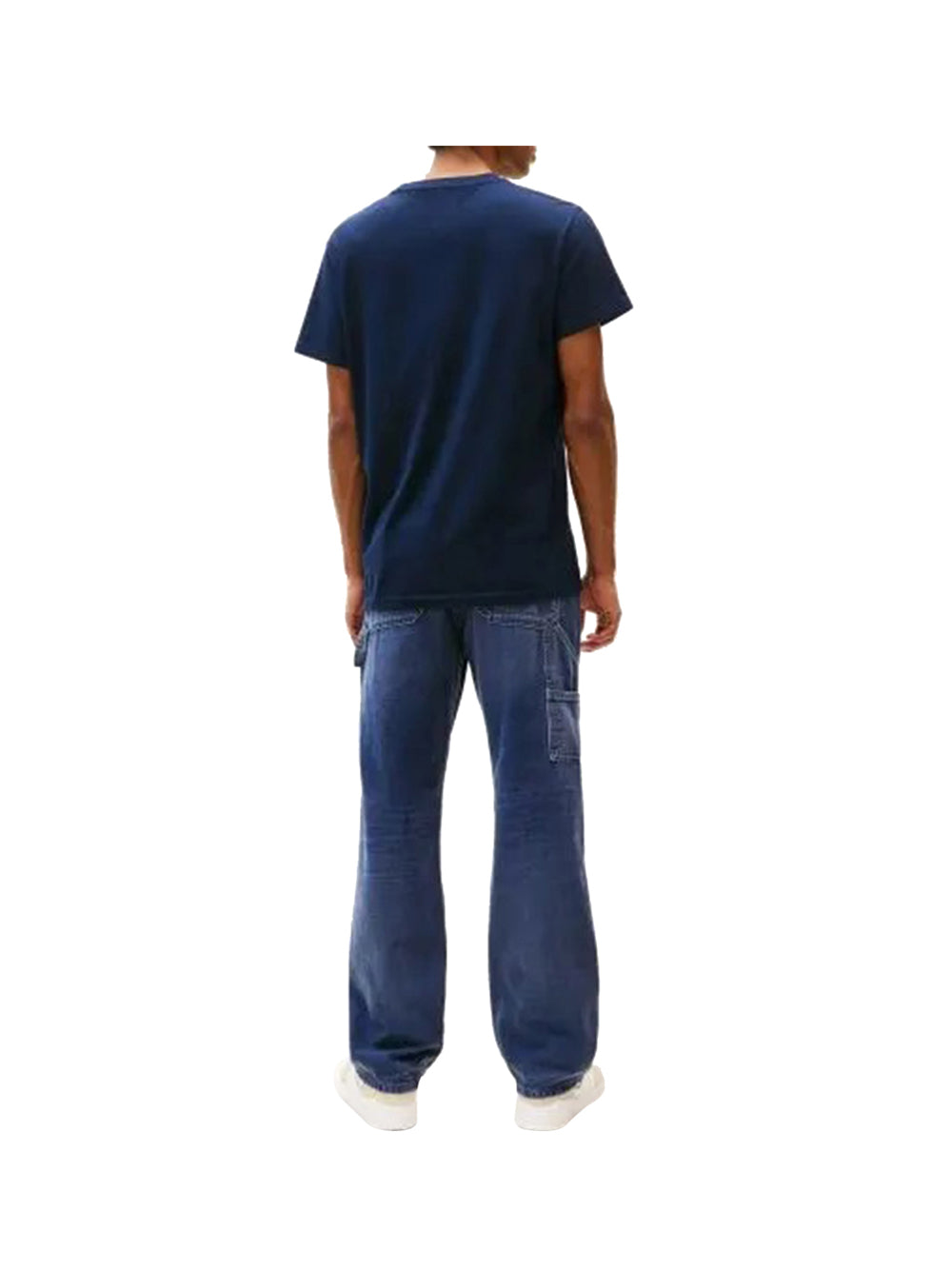T-shirt a Maniche Corte Tjm Slim Linear Ches DM0DM21780 Dark Night Navy