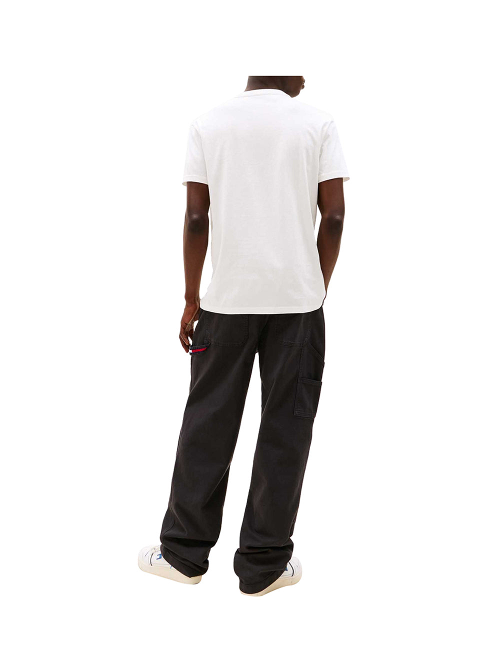 T-shirt a Maniche Corte Tjm Reg Flag Linear DM0DM21911 Ecru