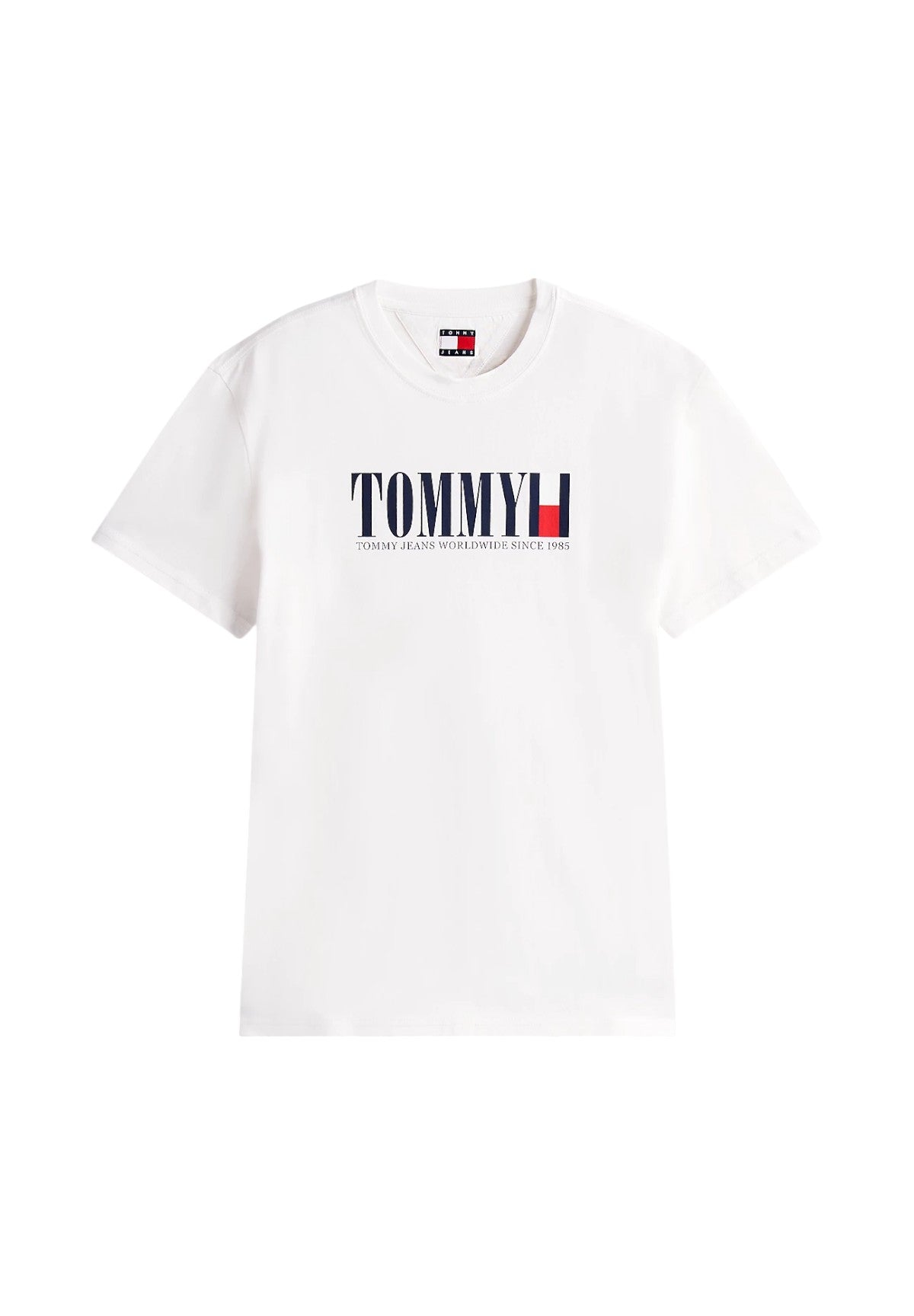 T-shirt a Maniche Corte Tjm Reg Tommy Dna Fl DM0DM21941 Ecru