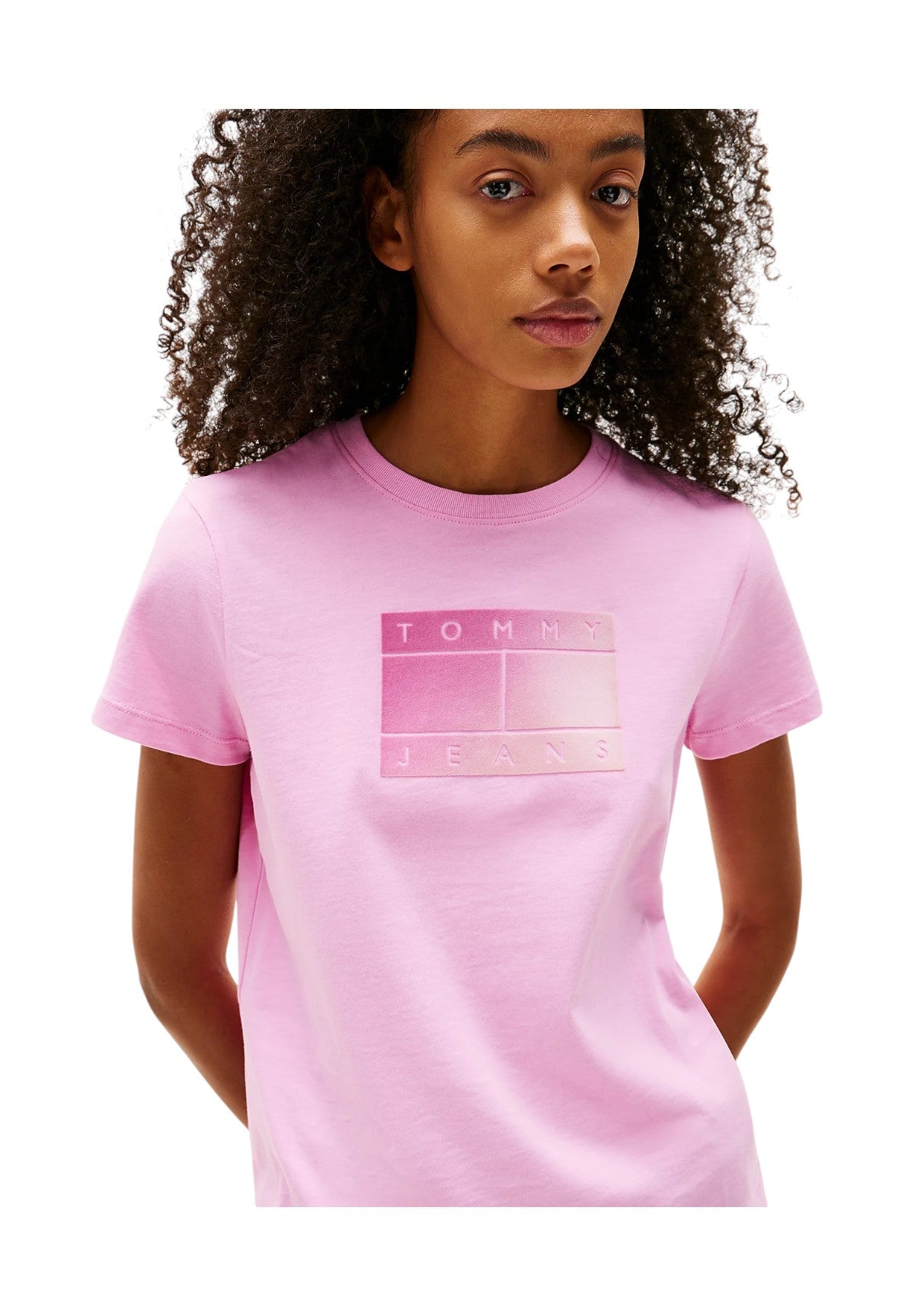 T-shirt a Maniche Corte Tjw Reg Gradient Fla DW0DW20905 Carnival Pink