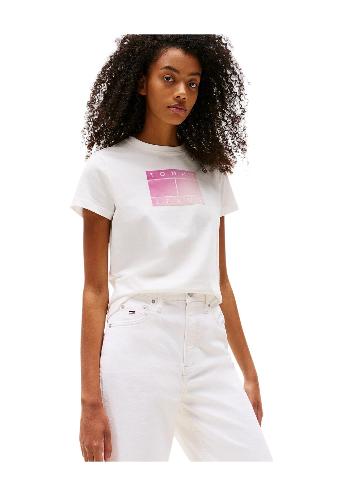 T-shirt a Maniche Corte Tjw Reg Gradient Fla DW0DW20905 Ecru