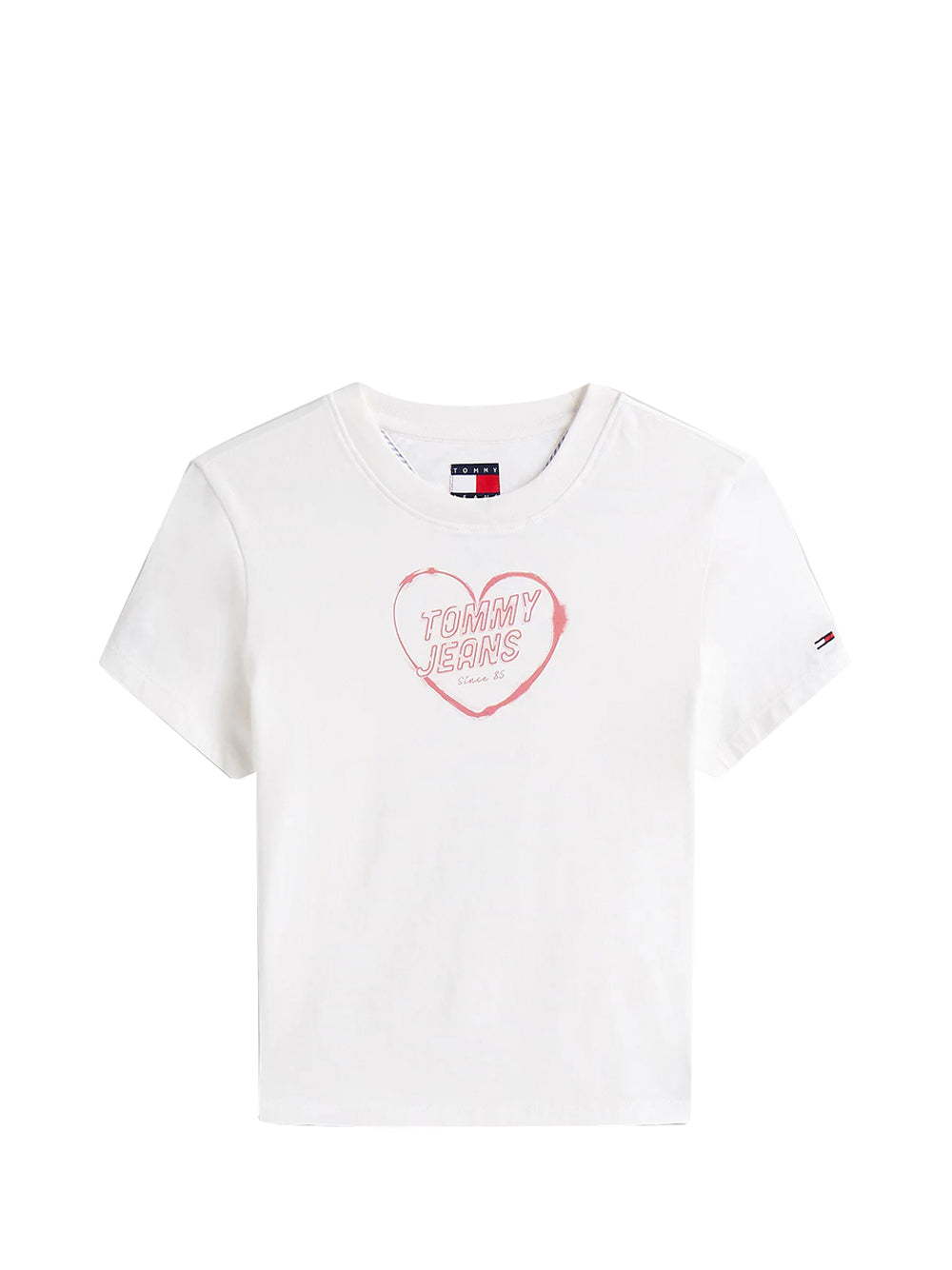 T-shirt a Maniche Corte Tjw Slim Sh Heart Te DW0DW21390 Ecru