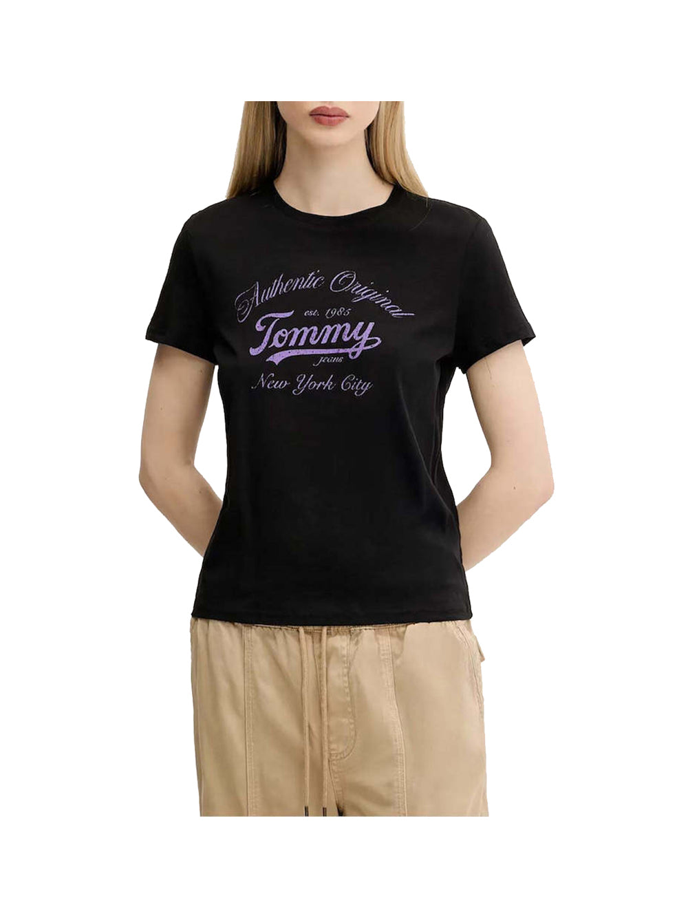 T-shirt a Maniche Corte Tjw Reg Essential Lo DW0DW21404 Black