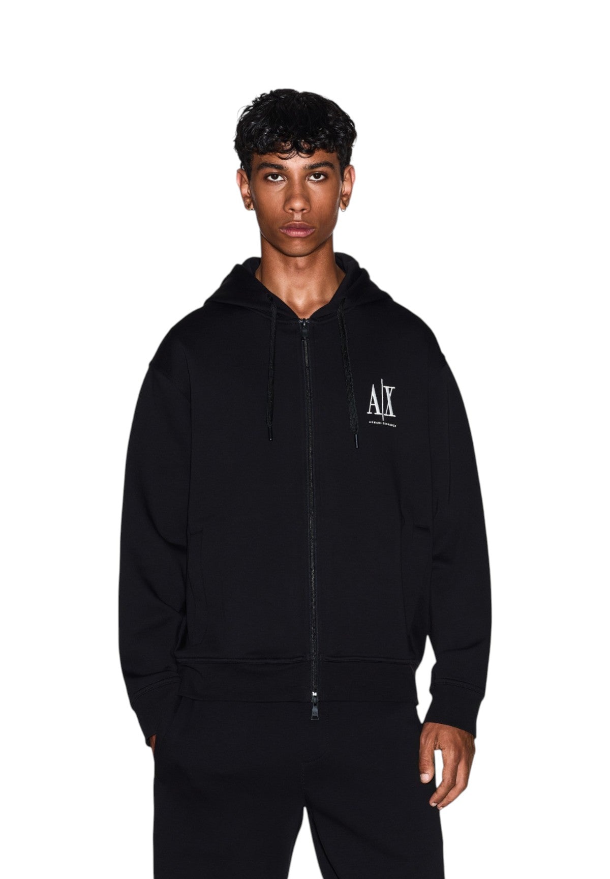 Felpa Full-Zip con Cappuccio XM000371 Black