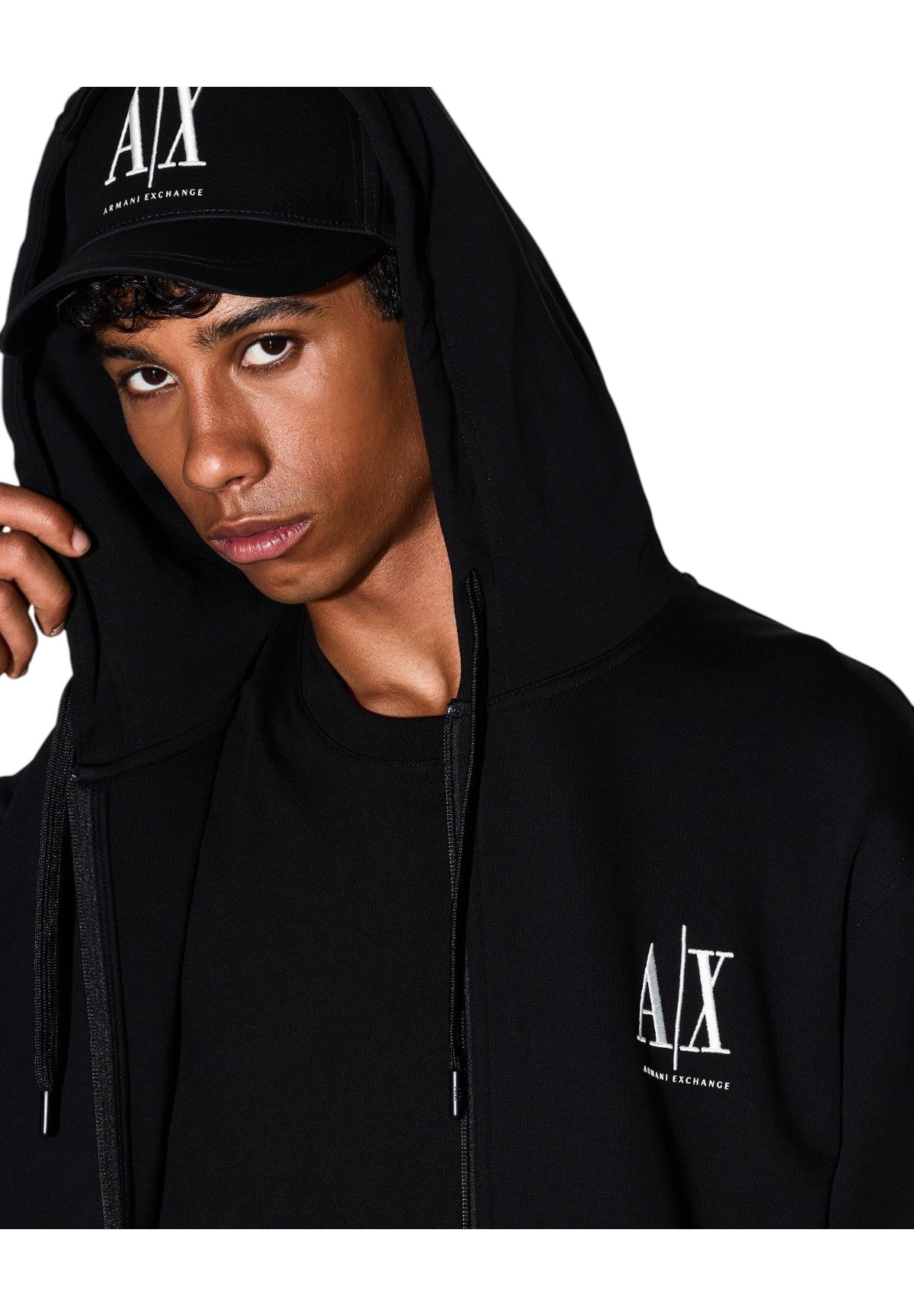 Felpa Full-Zip con Cappuccio XM000371 Black