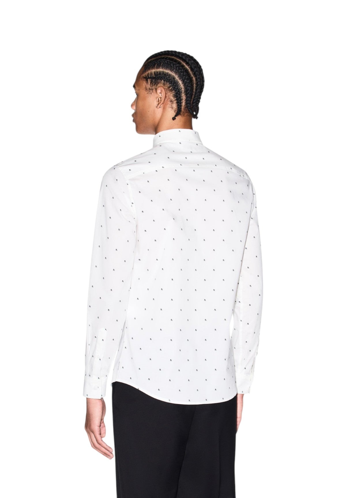 Camicia a Maniche Lunghe XM000625 Ax Cross Logo Off Wh