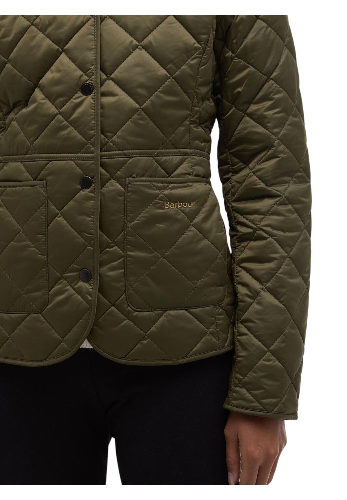 Giubbino Deveron Quilt LQU1012 Olive, Pale Pink