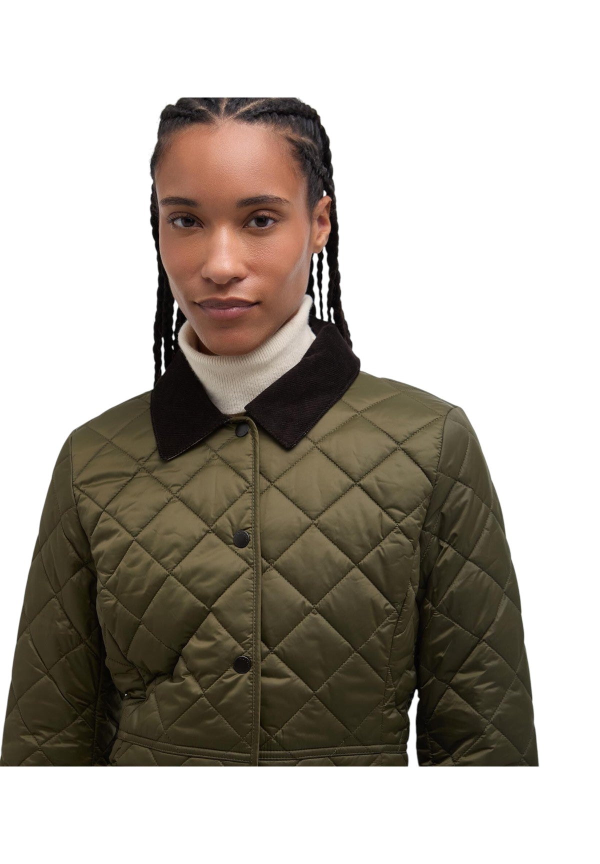 Giubbino Deveron Quilt LQU1012 Olive, Pale Pink