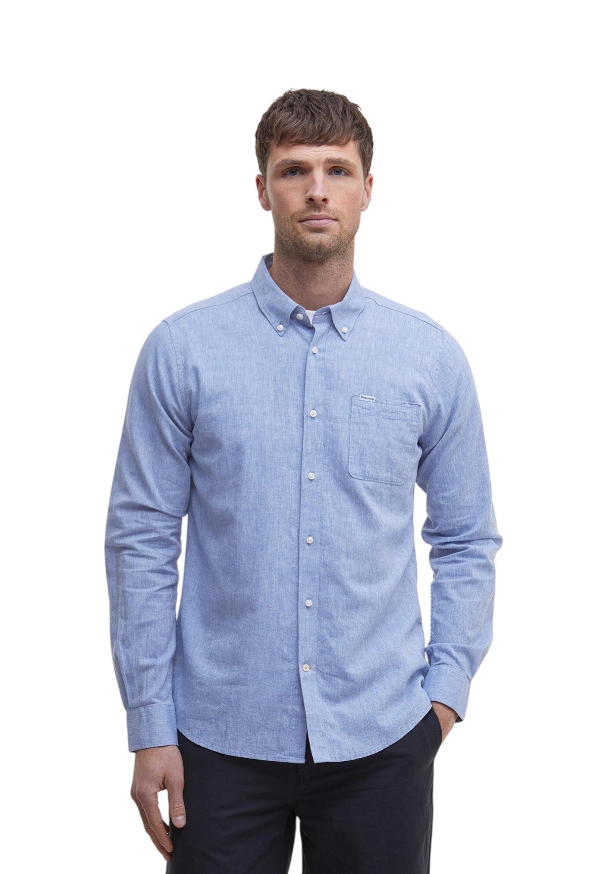 Camicia a Maniche Lunghe Nelson Tailored Shirt MSH5090 Blue