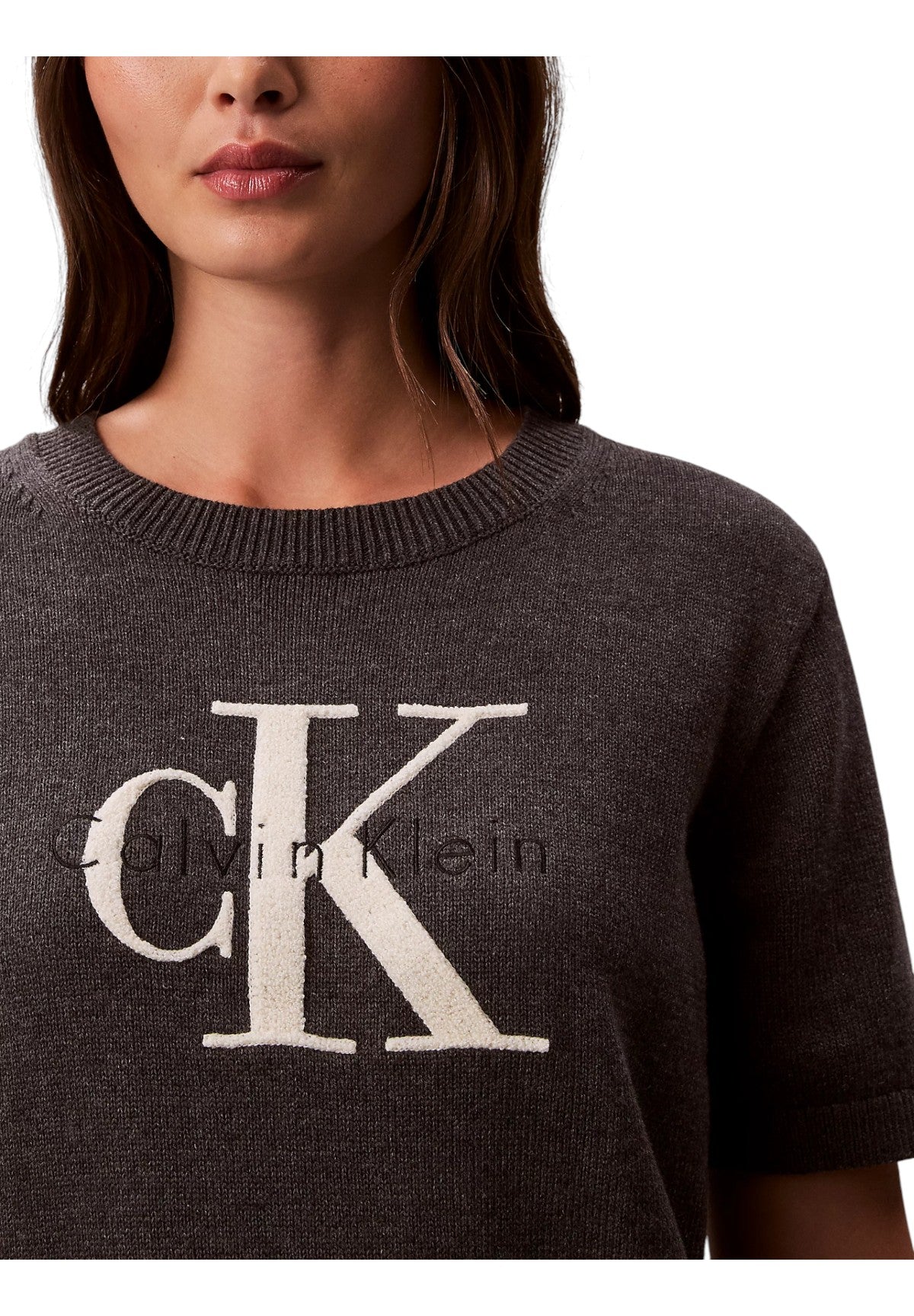 Maglia Chunky Cotton Graphi LV044E306G B85 Charcoal Heather