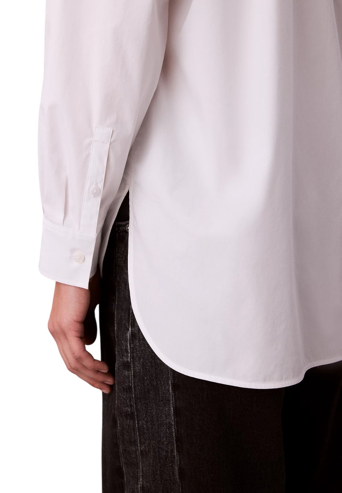 Camicia a Maniche Lunghe Poplin Relaxed Shirt LV047C143G Brilliant White