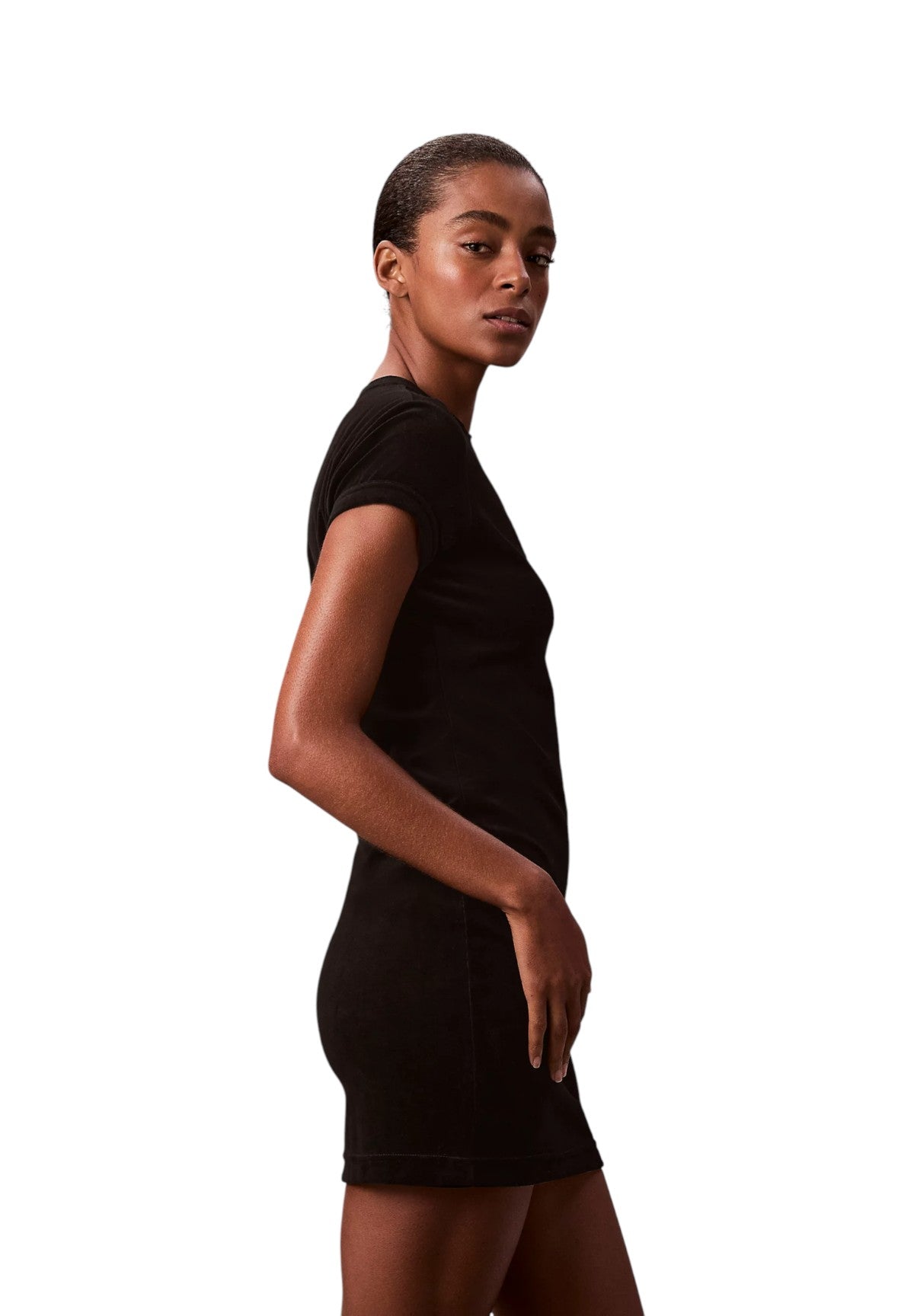 Abito Ss Velour Embossed M LV047E223G Black