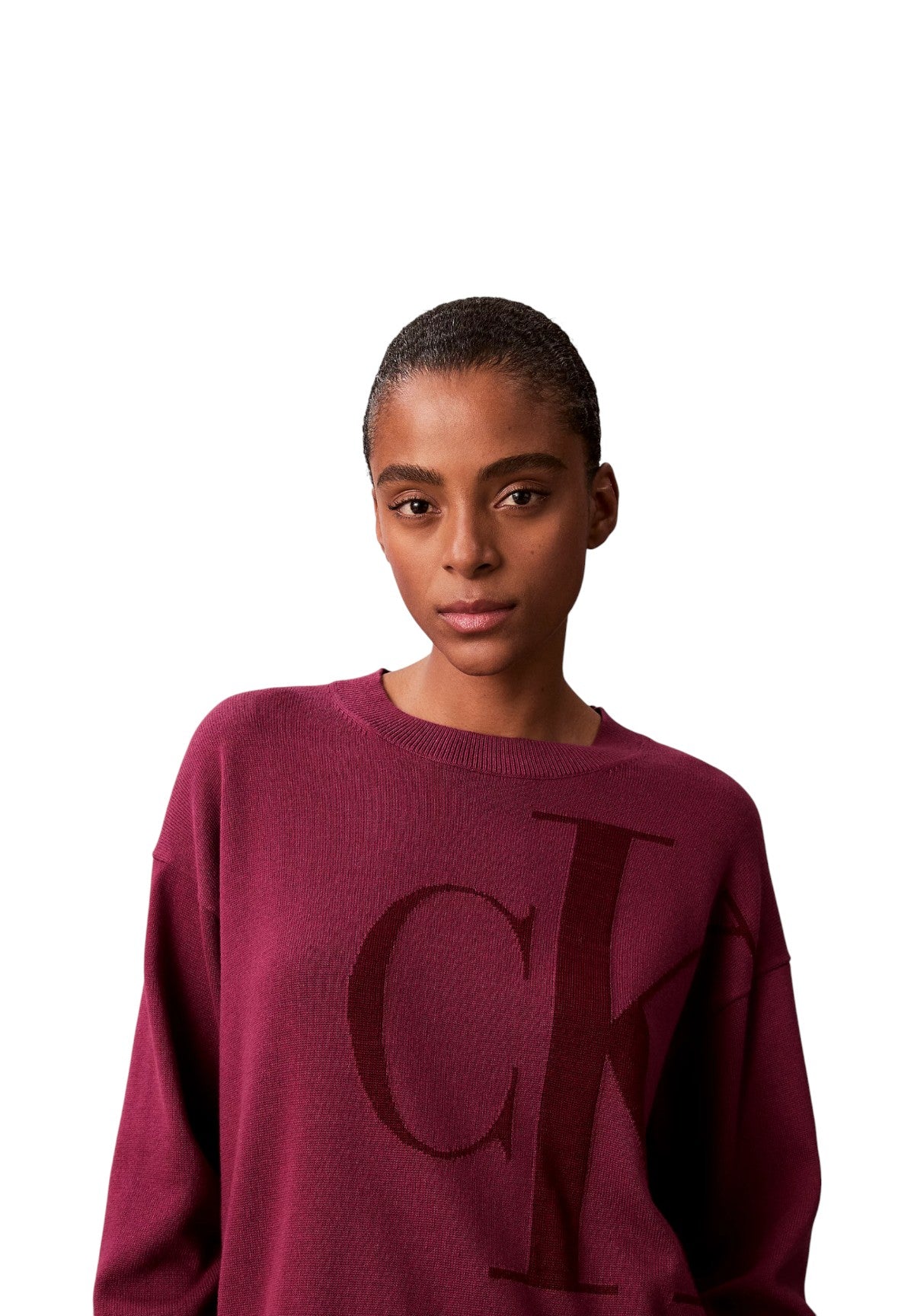 Maglione Girocollo Long Sleeve Smooth C LV047E304G Berry Glaze
