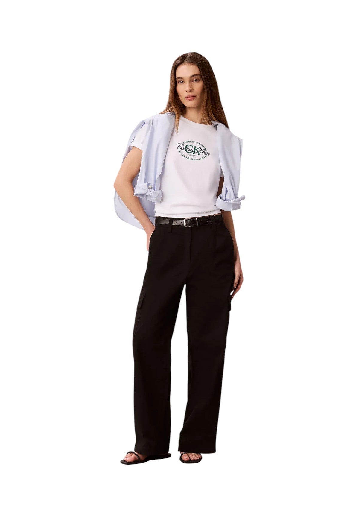 Pantaloni Cargo Cotton Ewaist Cargo LV047F623G Black