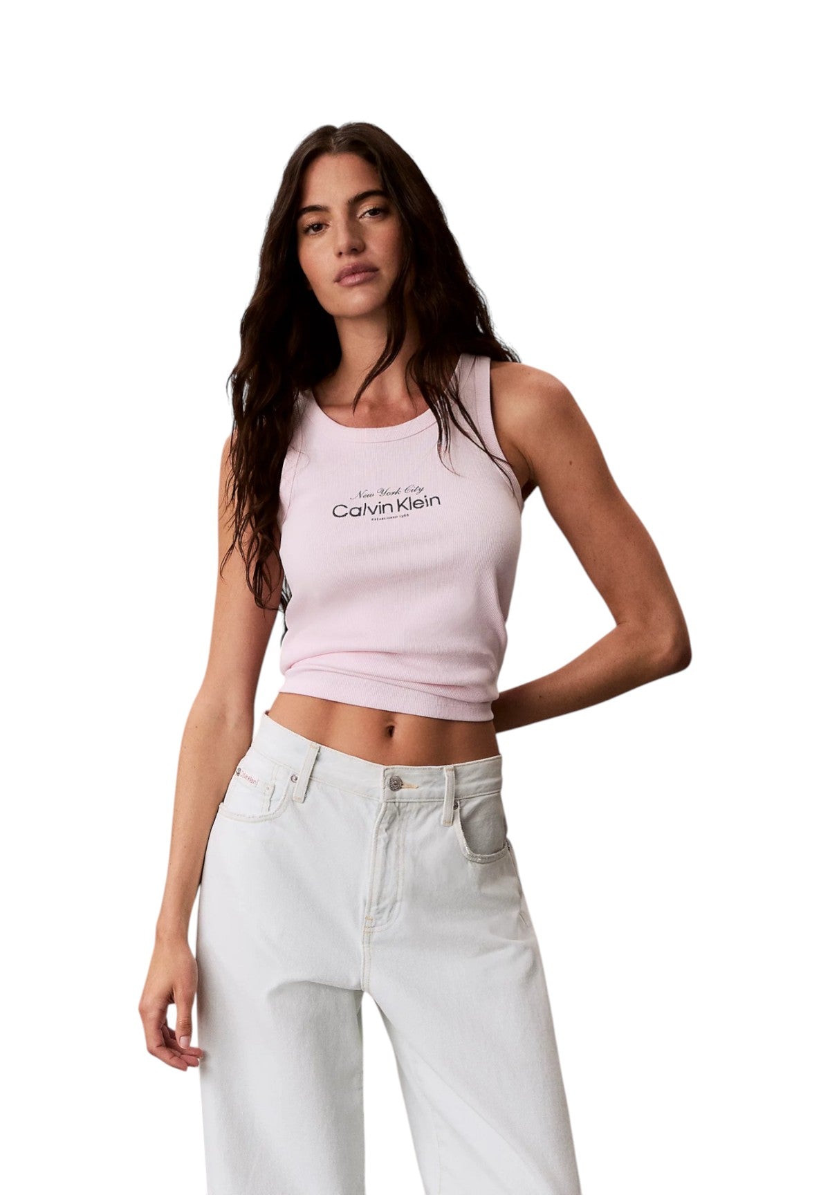 Canotta Contour 2X2 Rib Grap LV047F816G Cradle Pink