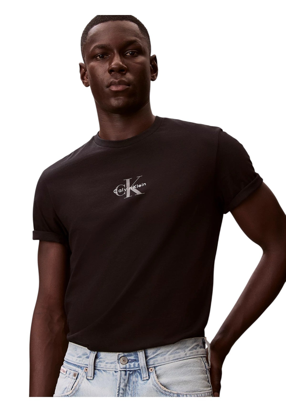 T-shirt a Maniche Corte Ss 30S Micro Monolog LV04RB866G Black