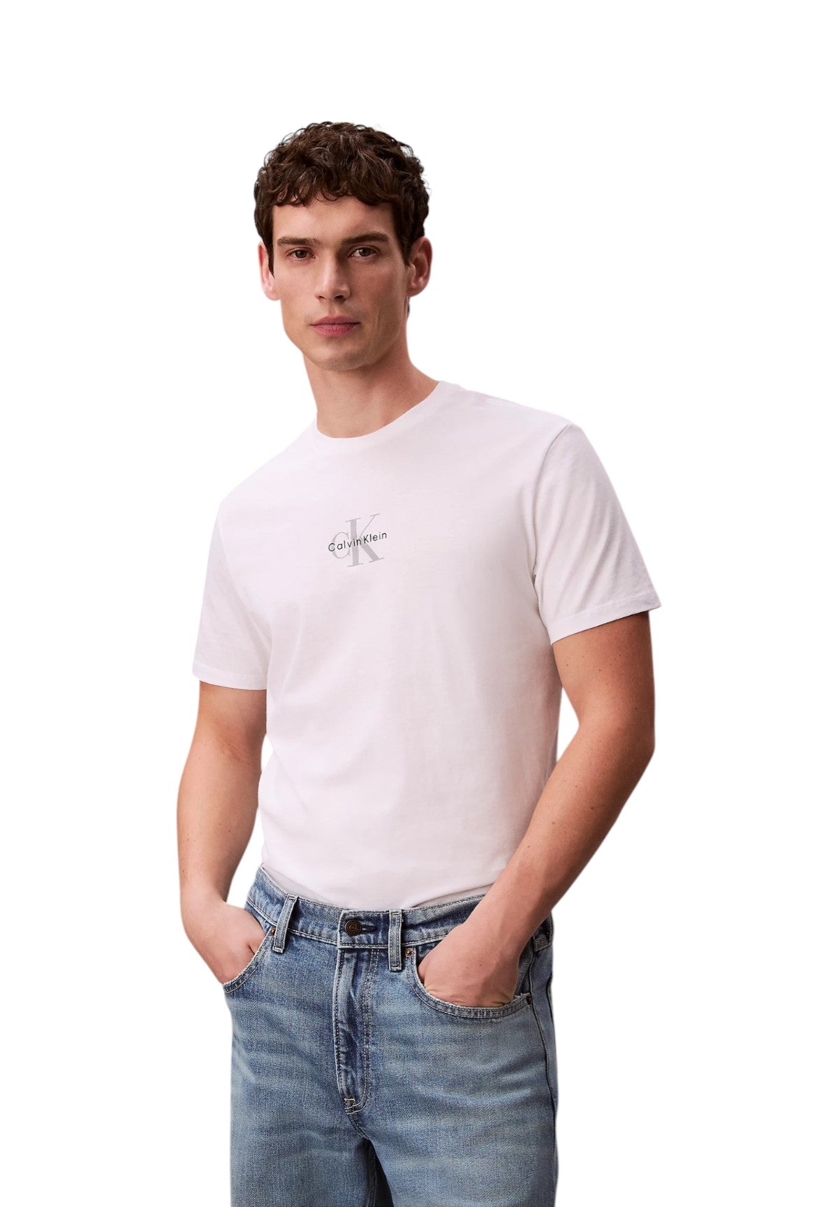 T-shirt a Maniche Corte Ss 30S Micro Monolog LV04RB866G Bright White