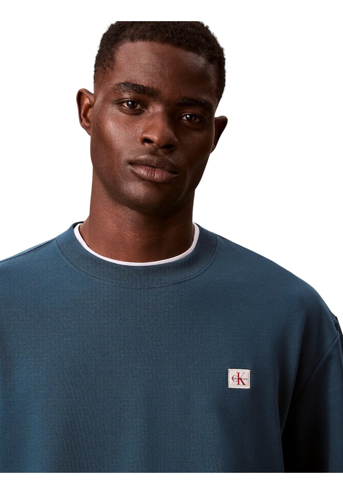 Felpa Girocollo Ls 350Terry Eu Whsl LV04RC273G Navy Teal