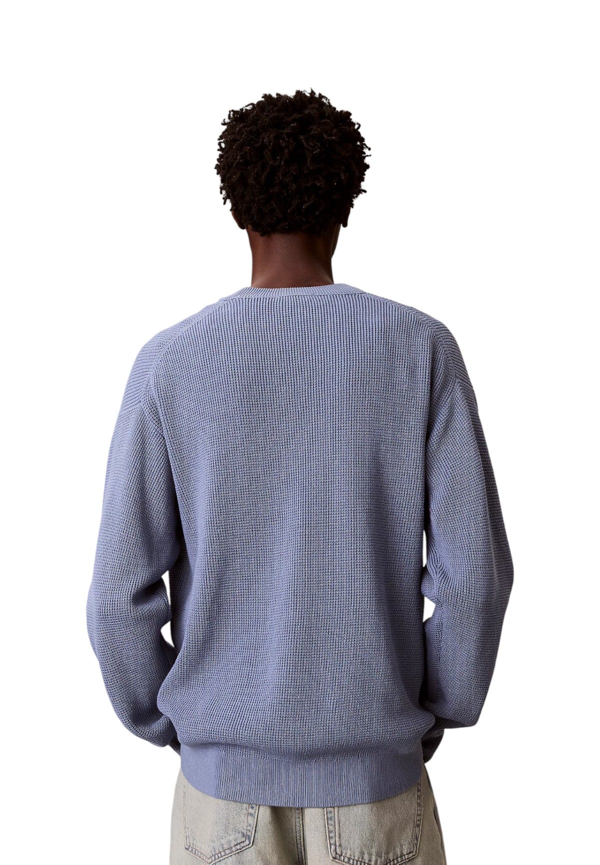 Maglione Girocollo Ls Ez Cotton Waffle LV04RD313G Dusty Sailor Blue